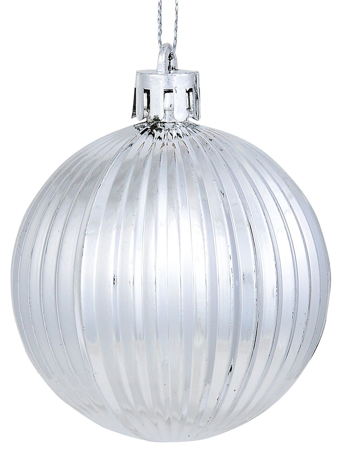 32x Lustrous Silver Essential & Grand Mixed Finish Baubles | 60mm & 15cm — image 6