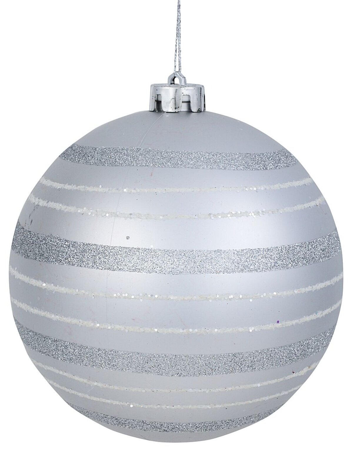 32x Lustrous Silver Essential & Grand Mixed Finish Baubles | 60mm & 15cm — image 5