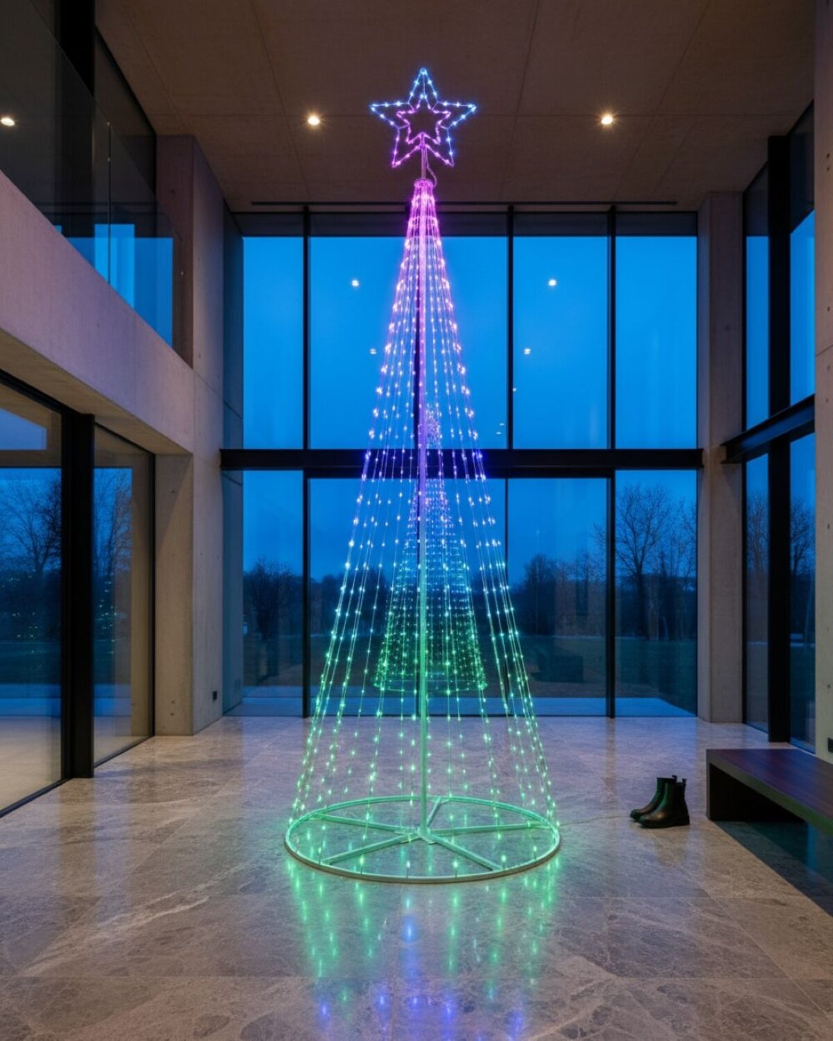 3.6m Outdoor Digital LED Gigantic Conical 3D Christmas Tree With App Control — image 2