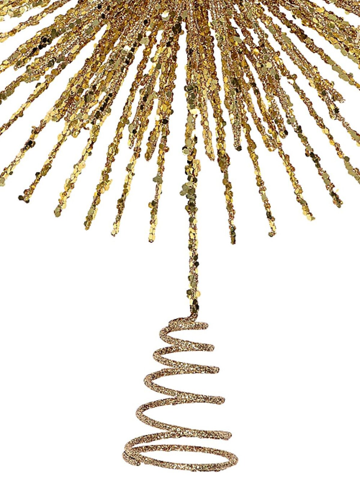 38cm Champagne Glitter Starburst Christmas Tree Top Decoration — image 4