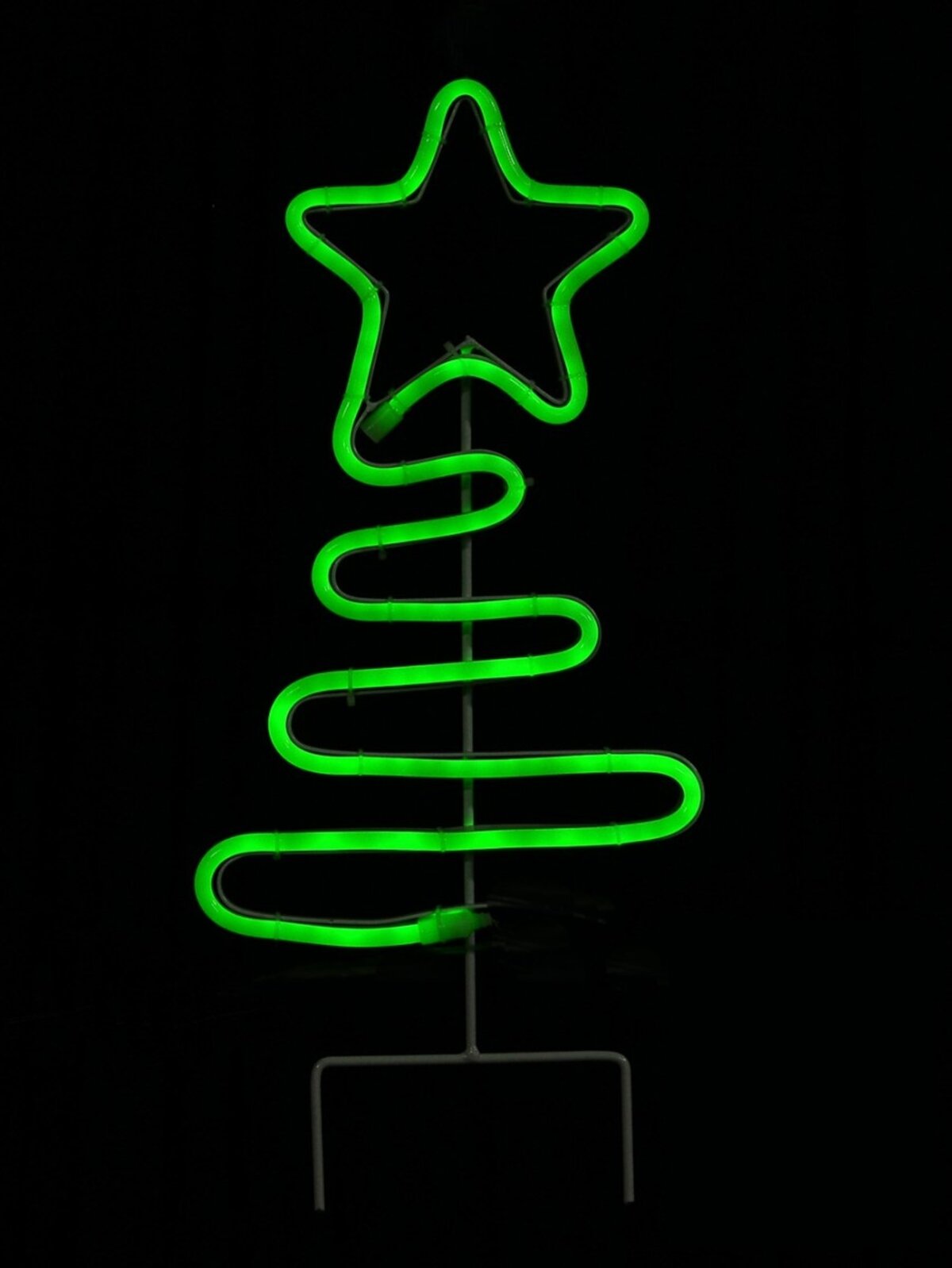 38cm Green Neon Flex Wavy Christmas Tree Solar Path Light — image 4