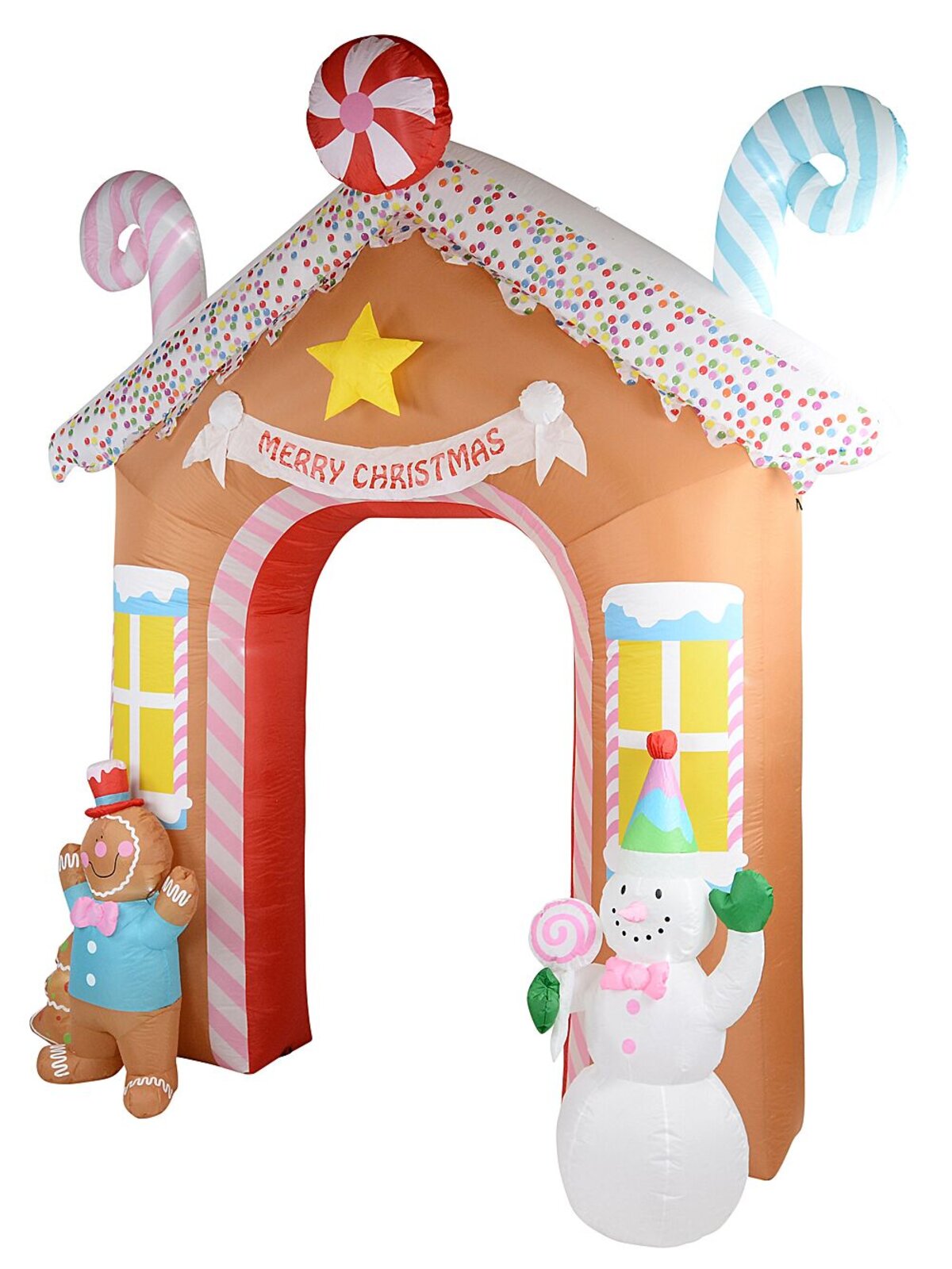 3m Gingerbread & Candy Theme Arch Illuminated Christmas Inflatable — image 6
