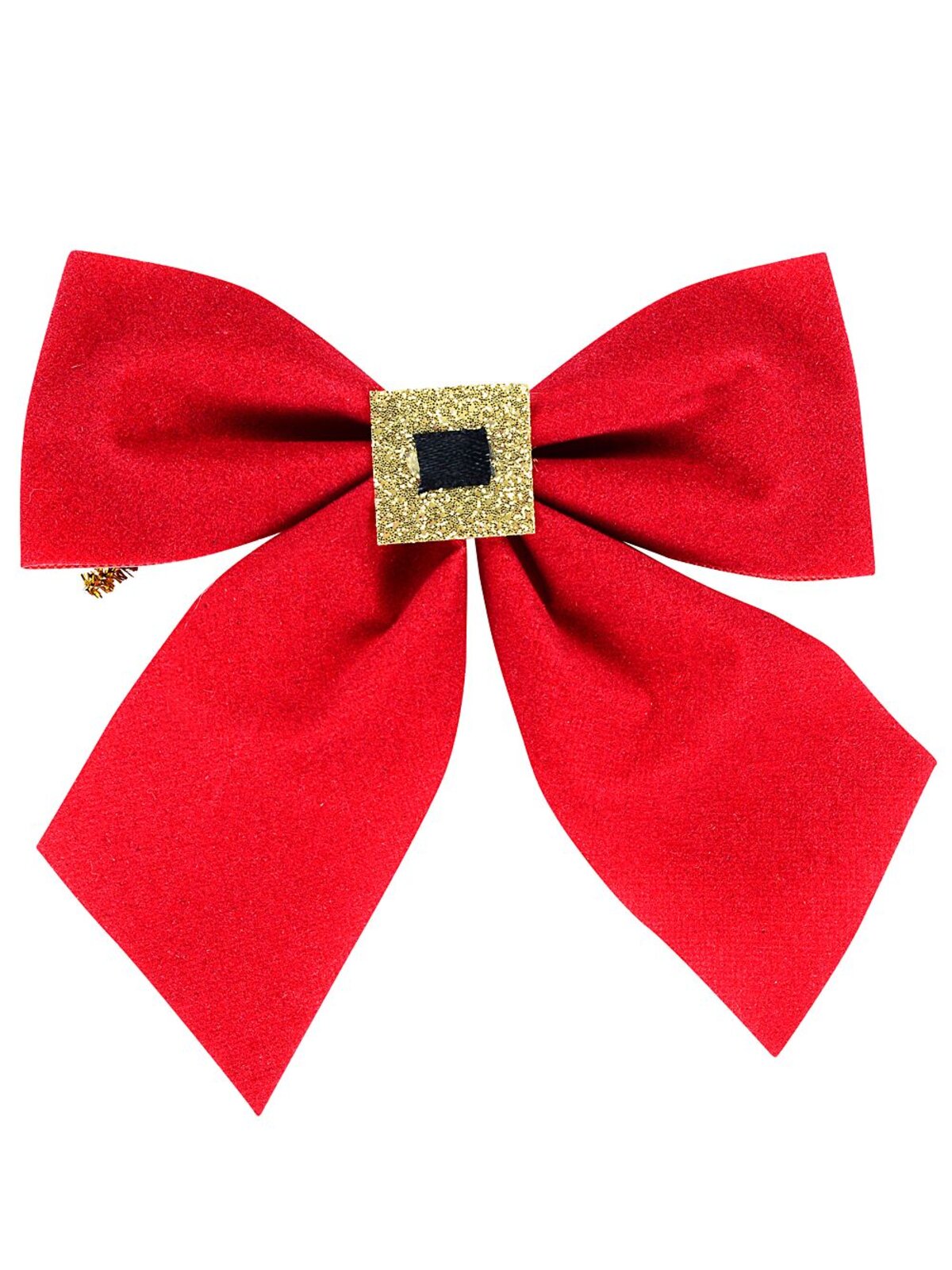3x Red Felt Gold Buckle Whimsical Signature Bow | 13cm — image 3