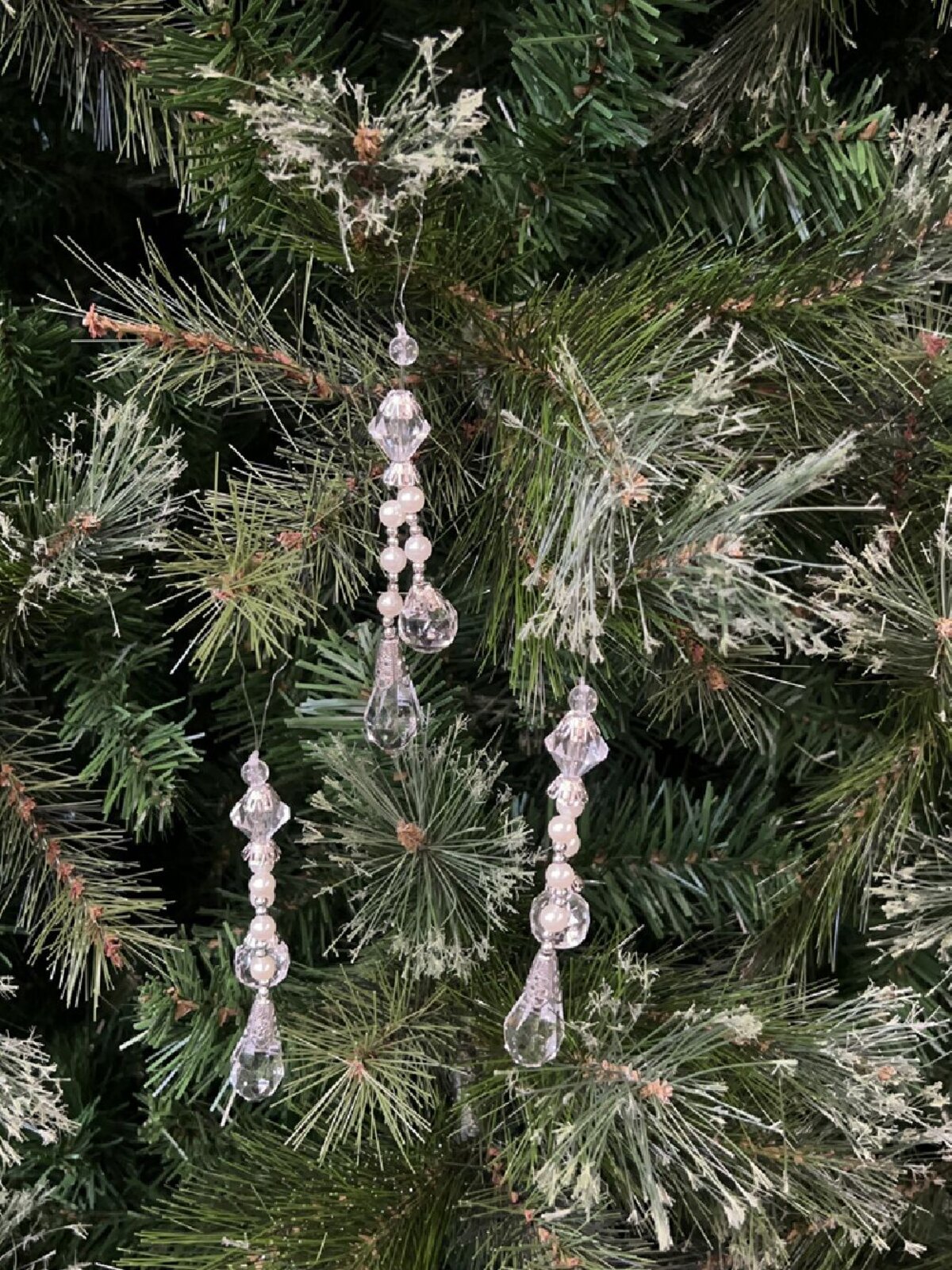 3x Vintage Jewel Icicle Whimsical Essential Ornaments | 11cm — image 2