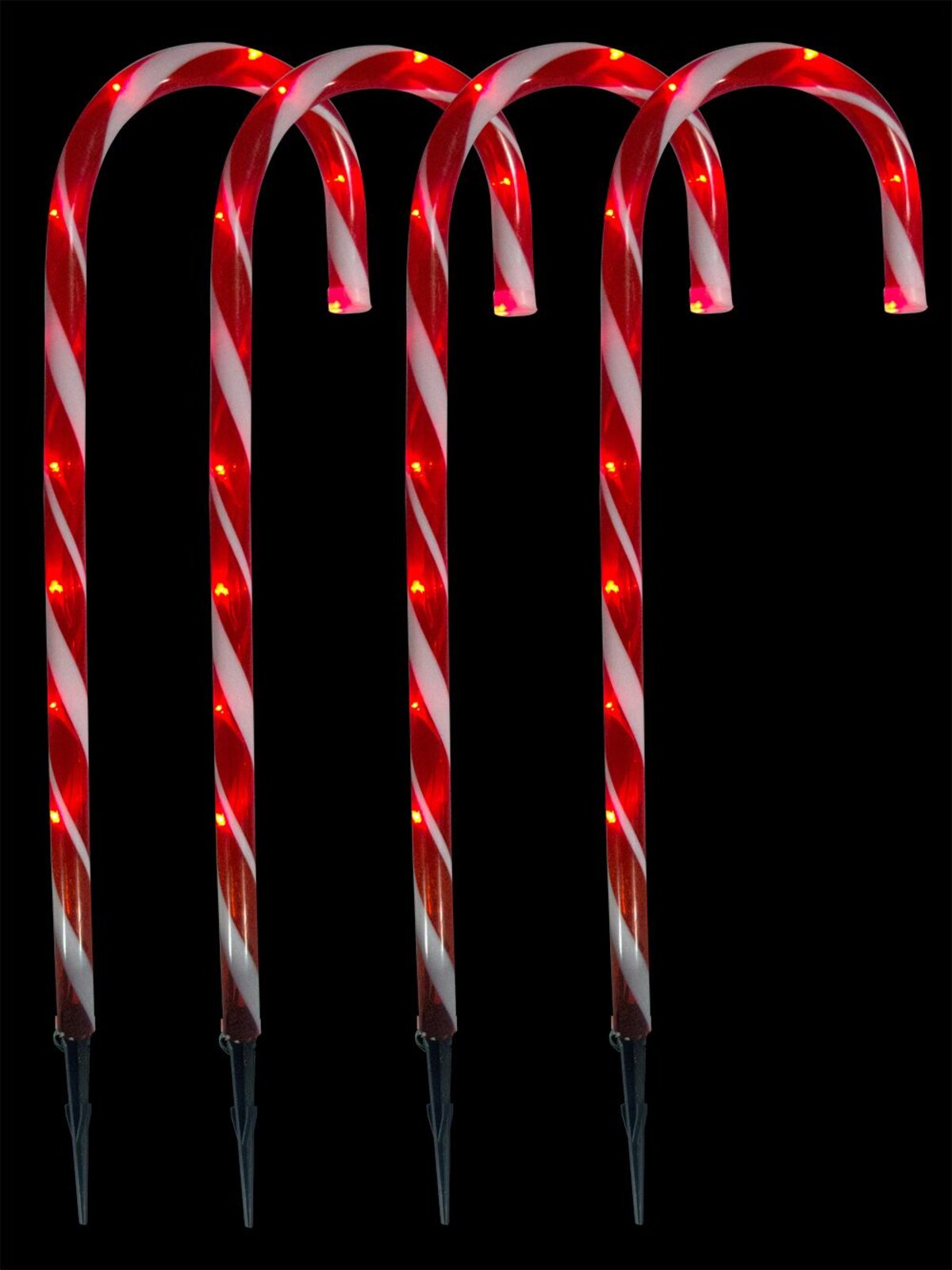 4 Large LED Candy Cane Pathway Stakes - 3m — image 2