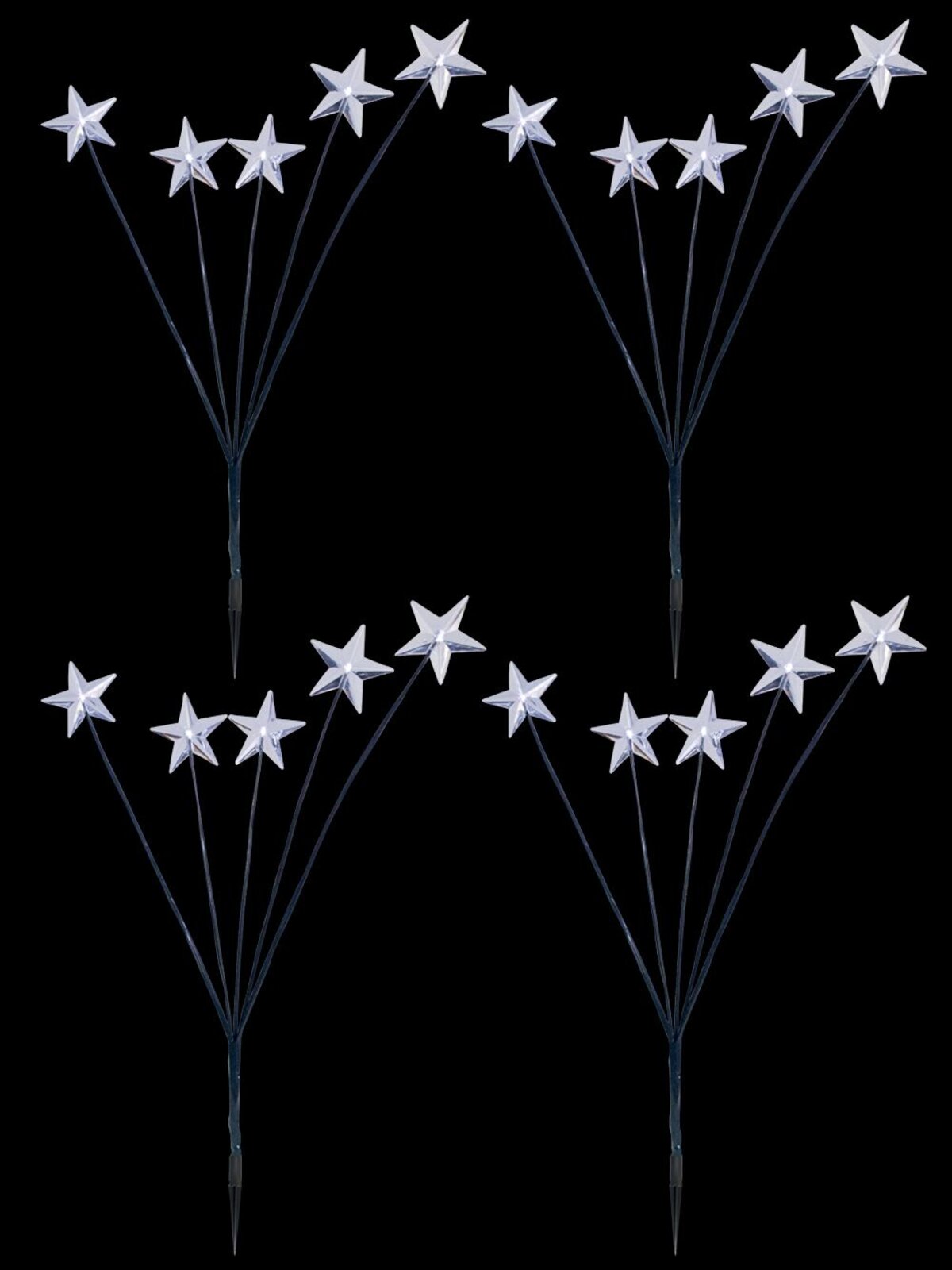 4 x Cool White Lighting Connect Super Bright LED Garden Stake Lights With Stars - 70cm — image 2