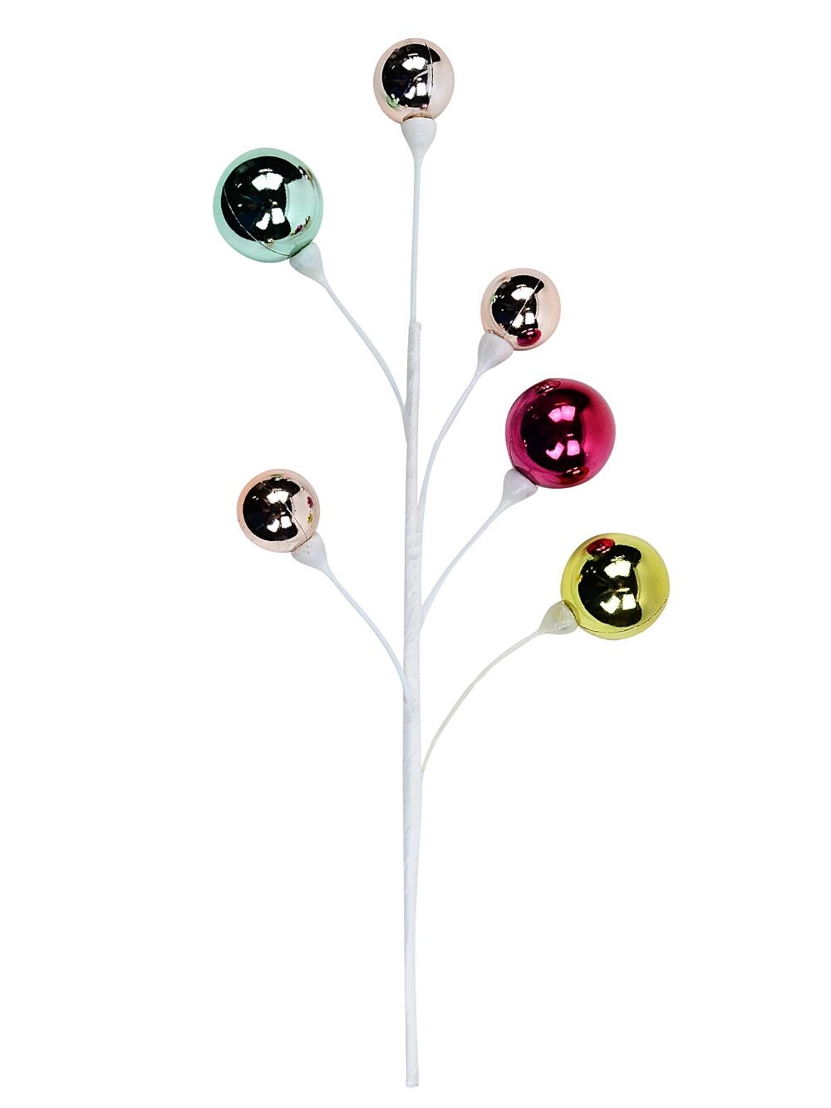 Shiny Multi Colour Pastel Bauble Long Christmas Clip Stem | 41cm — image 3
