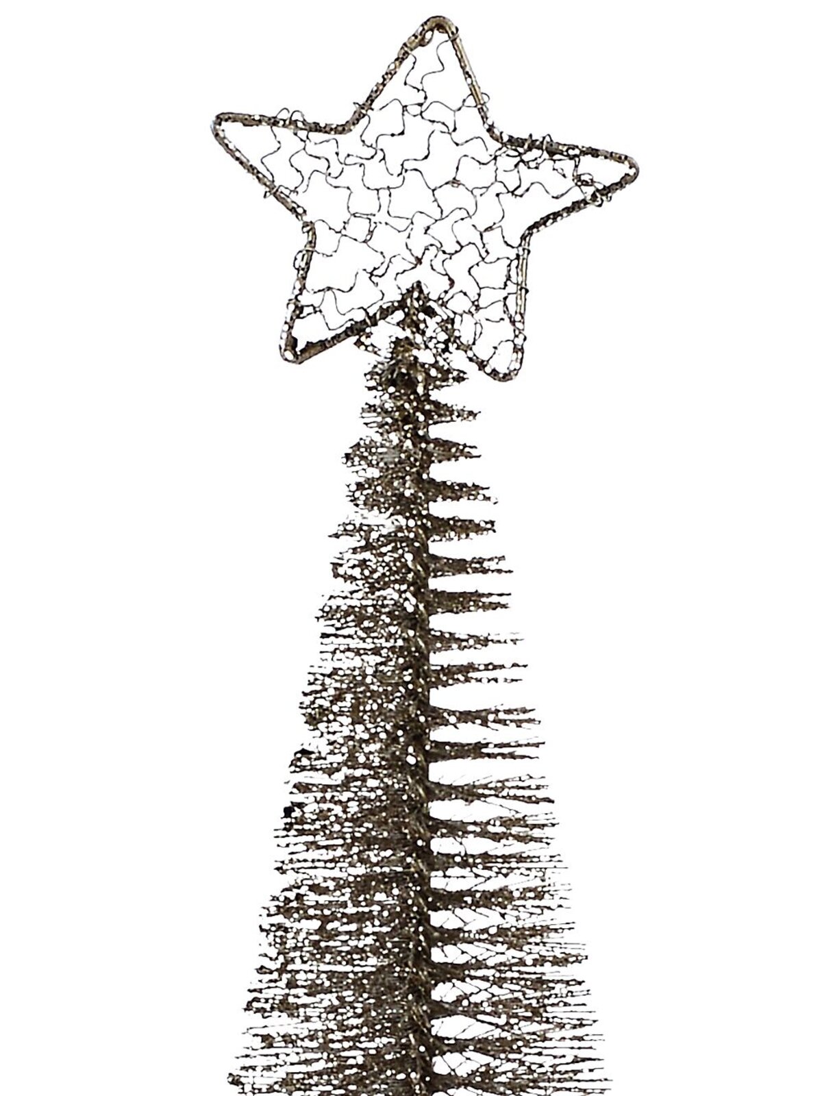 45cm Glitter Frost Champagne Wire Tabletop Tree Ornament — image 4