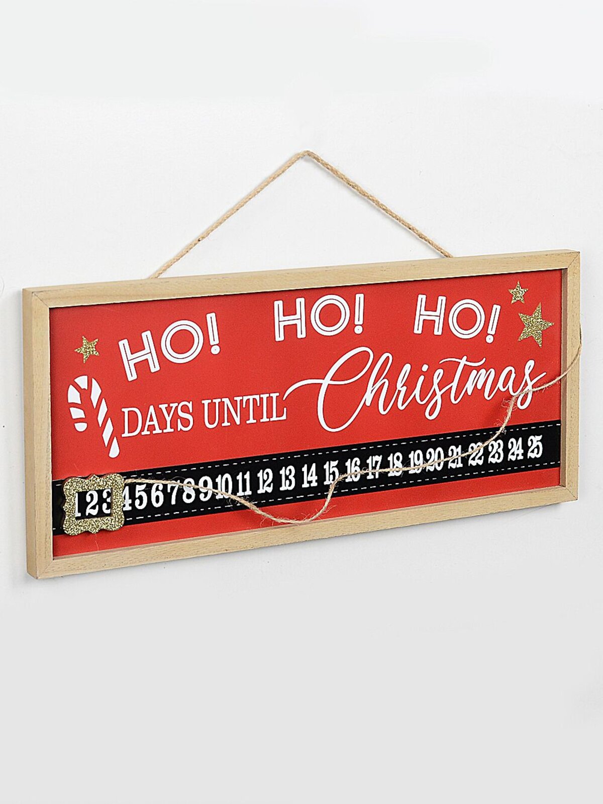 46cm Wooden Christmas Countdown Sign | Interactive Christmas Date Tracker — image 3
