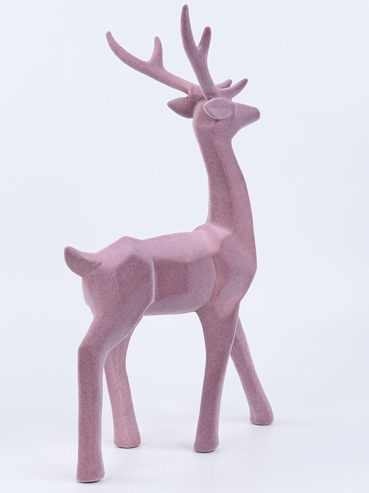 47cm Lilac Modern Chic Standing Flocked Reindeer Ornament — image 3