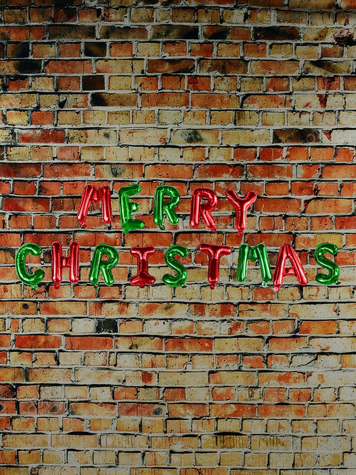 4m Red & Green Merry Christmas Inflatable Letter Bunting — image 2