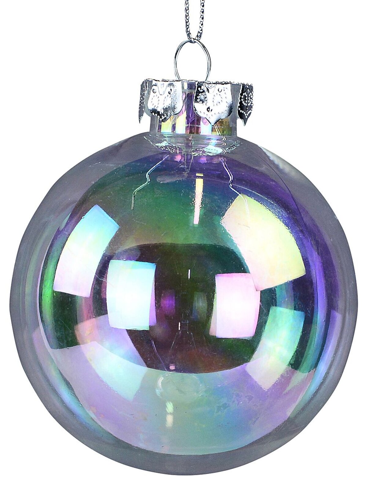4x Lustrous Clear Iridescent Signature Soap Bubble Baubles | 10cm — image 3