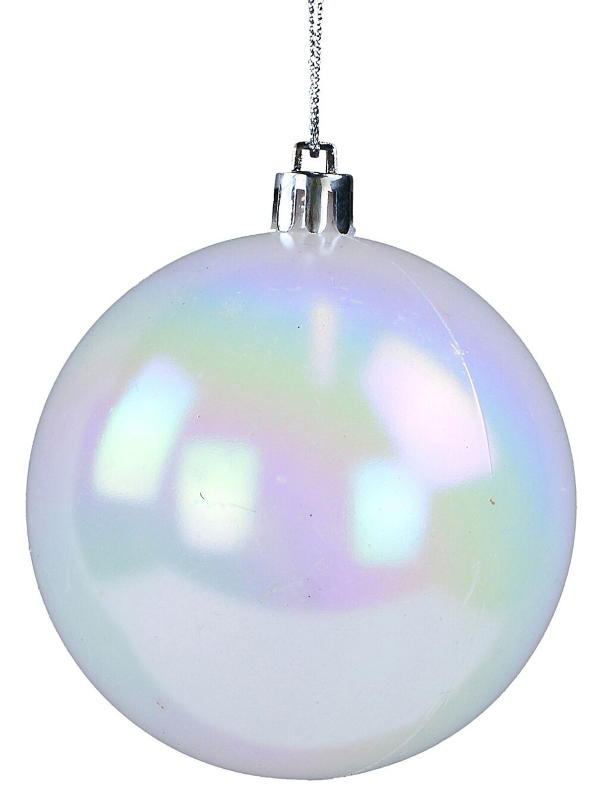 4x Lustrous Matte White Statement Iridescent Tint Baubles | 80mm — image 3