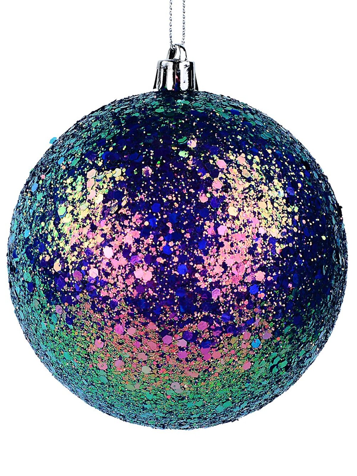 4x Lustrous Vibrant Iridescent Signature Sequin Baubles | 10cm — image 3