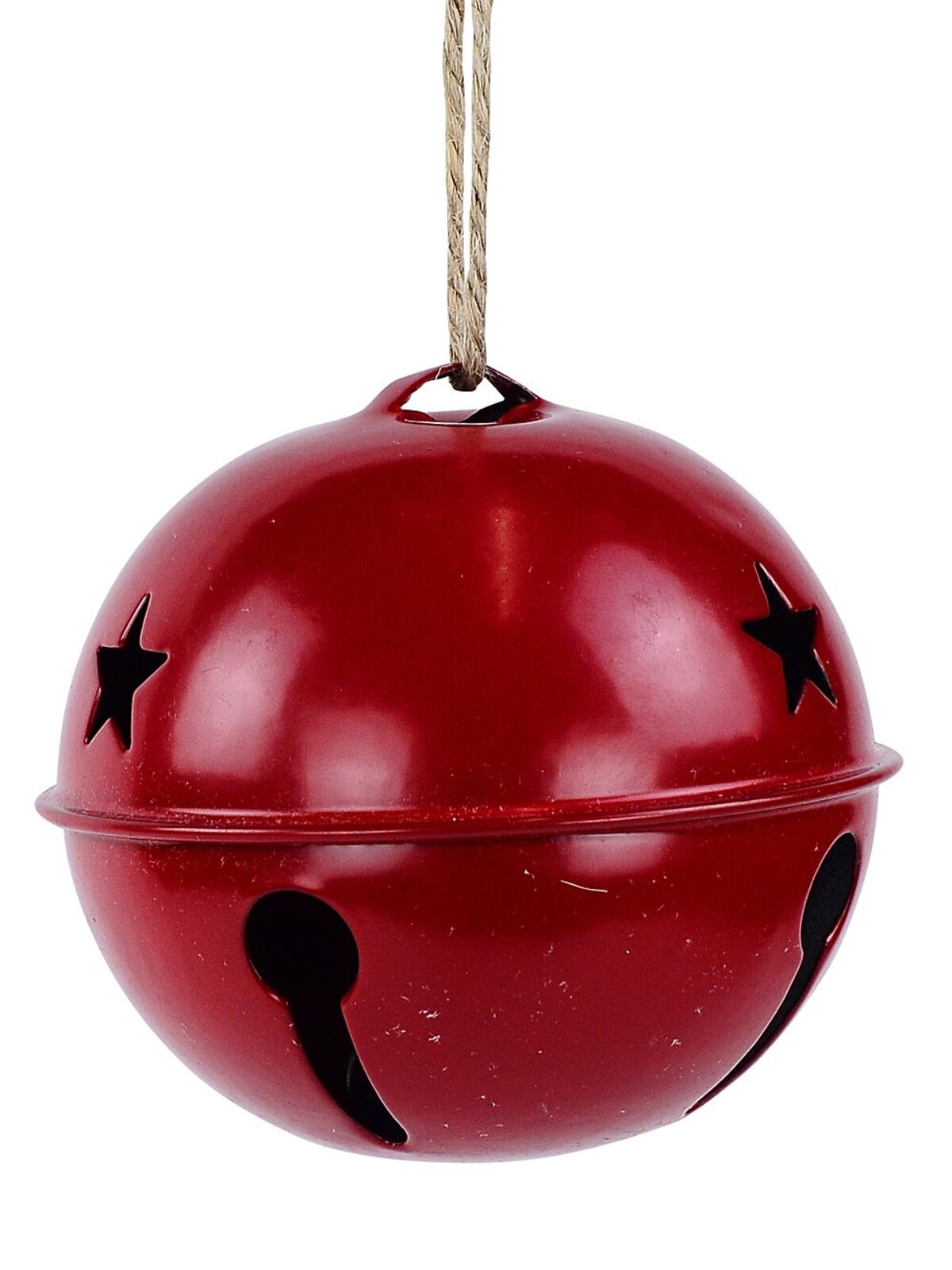 4x Red Glossy Whimsical Statement Tinkling Jingle Baubles | 80mm — image 3