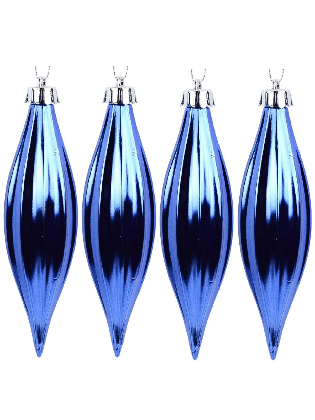 4x Royal Blue Lustrous Signature Shiny Finial Drops | 14cm — image 3
