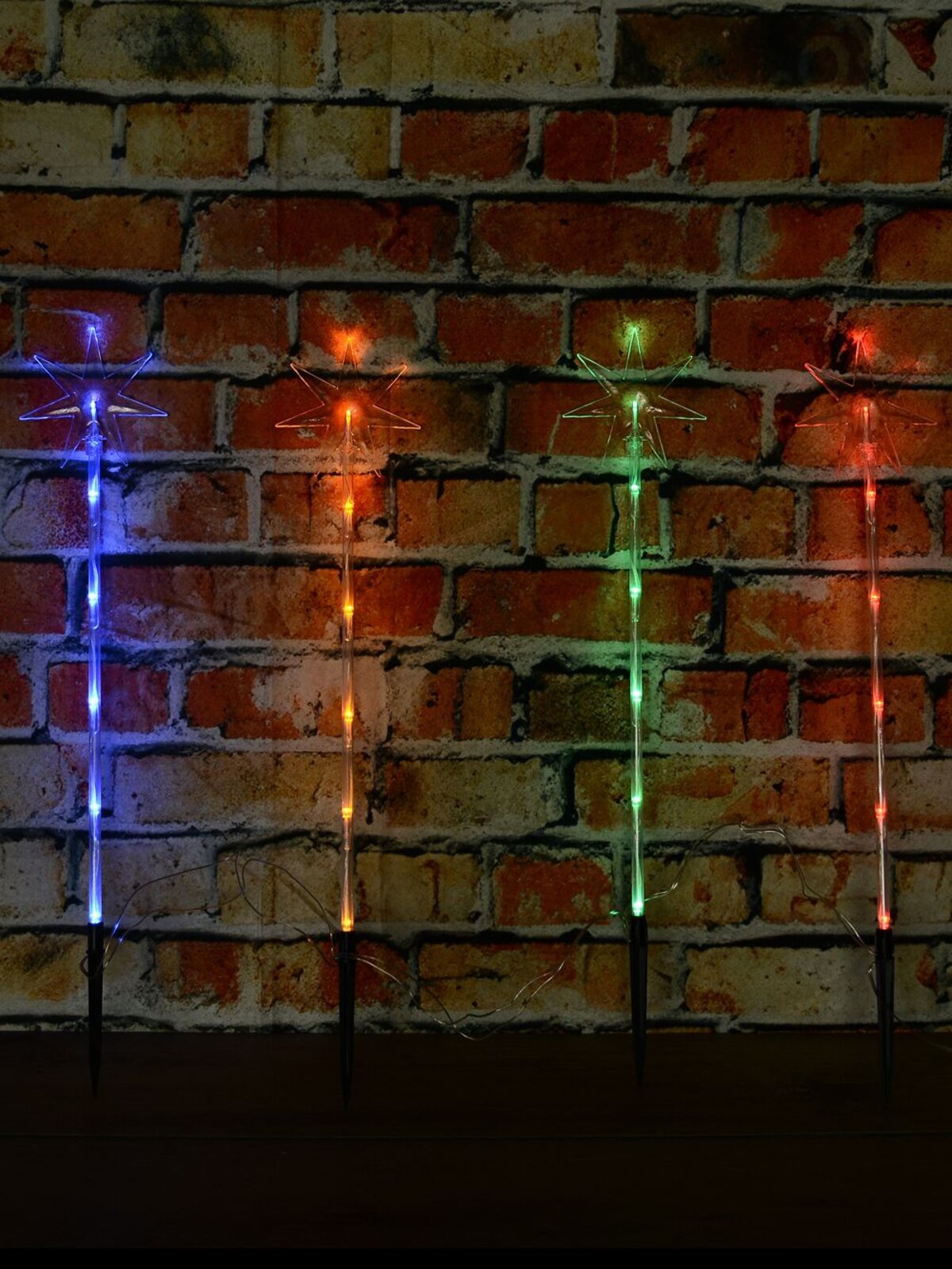 4x Solar LED North Star Path Lights - Multi Colour Garden Stakes | 48cm — image 5
