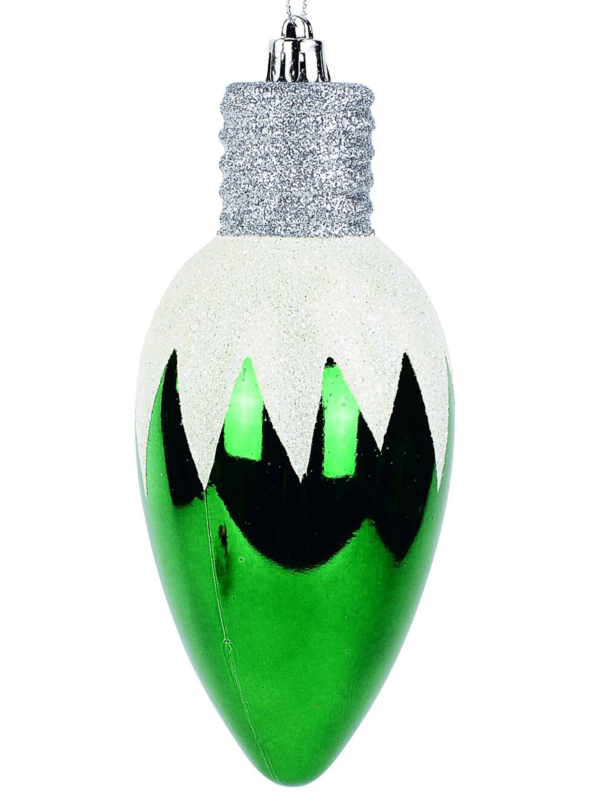 4x Whimsical Red & Green Majestic Icicle Light Bulb Baubles | 16cm — image 7