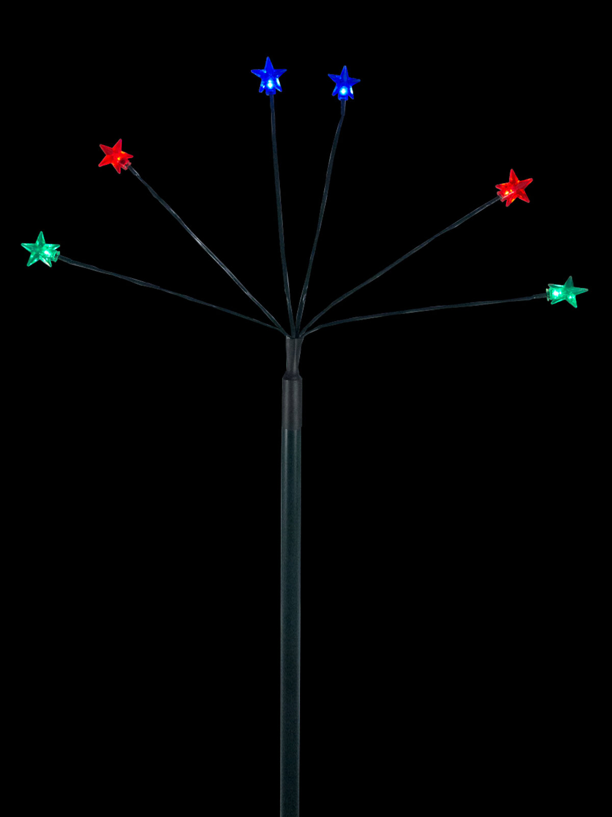 5 Garden Stakes With 30 Multi Colour Super Bright LED Stars - 3.7m — image 2