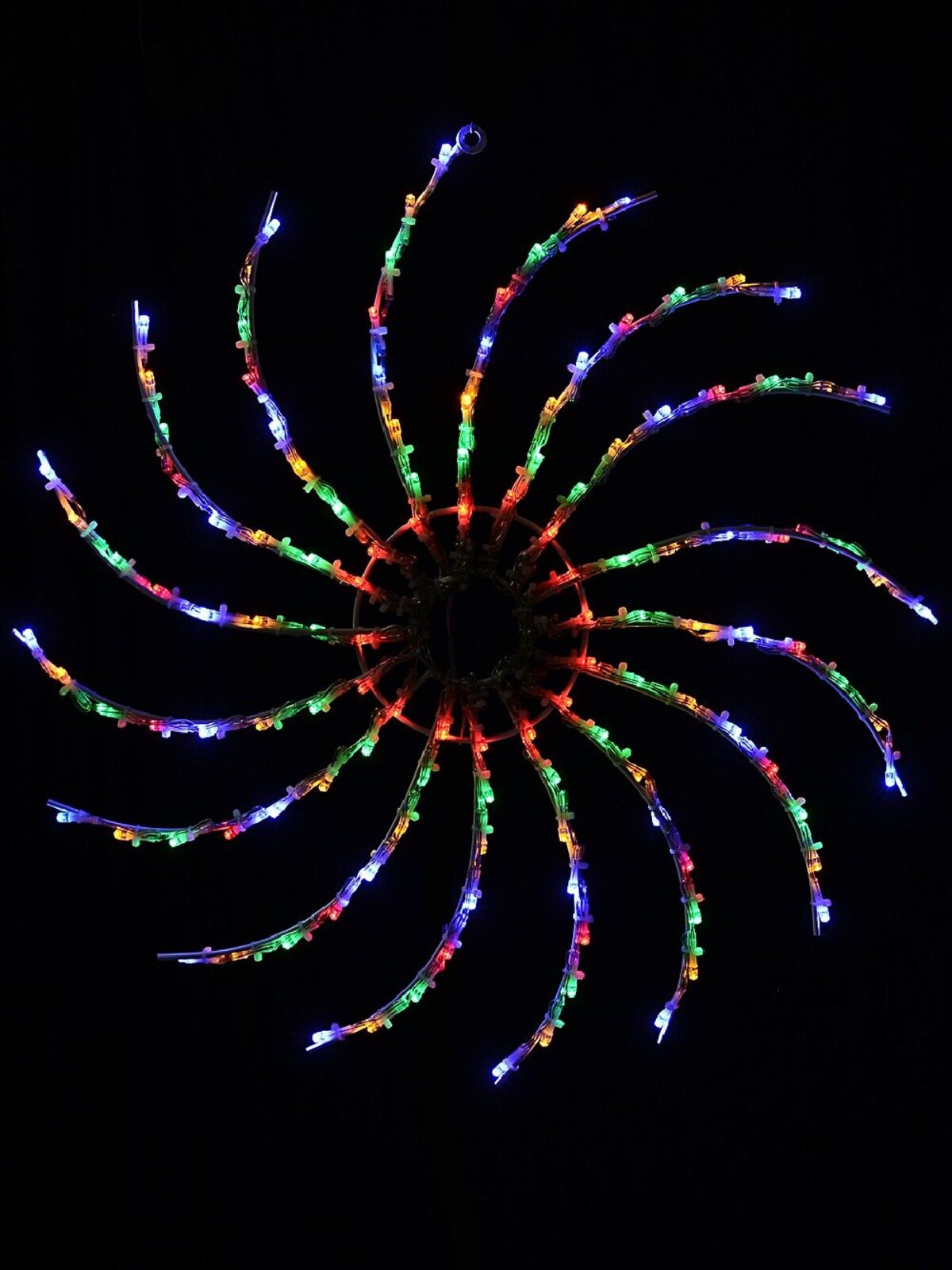 50cm Spiral Galaxy Look Pinwheel With Multi Colour LED String Light Display — image 3