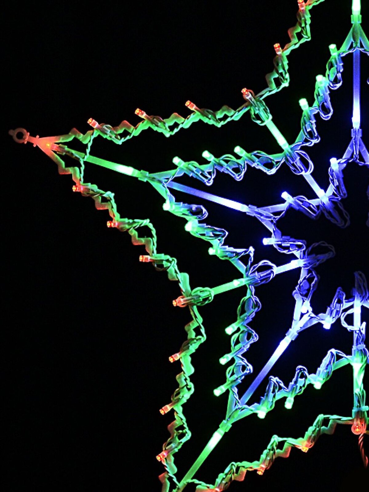 53cm Concentric Stars Multi Colour LED Outdoor Christmas String Light Display — image 3