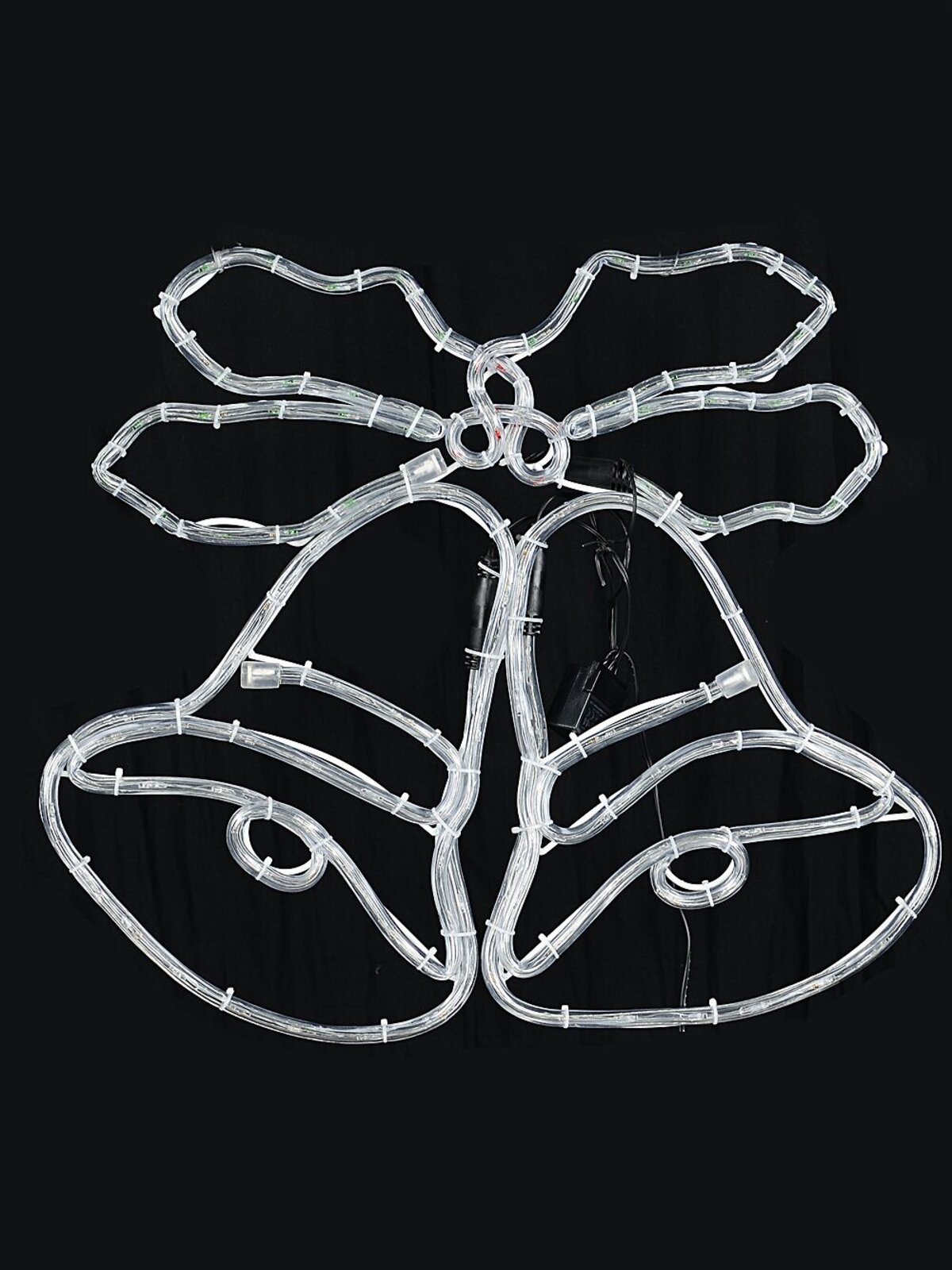 55cm Dynamic Christmas Bells & Holly Outdoor LED Rope Light Display — image 5