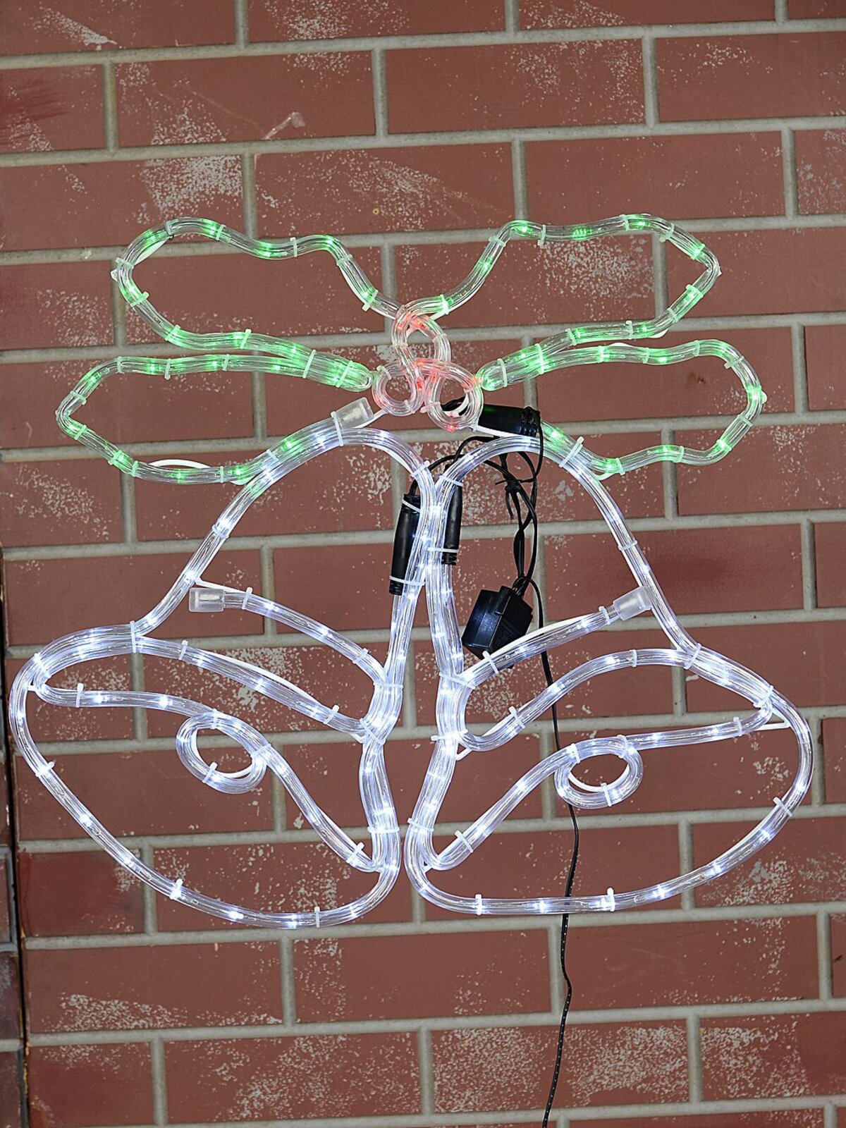55cm Dynamic Christmas Bells & Holly Outdoor LED Rope Light Display — image 4