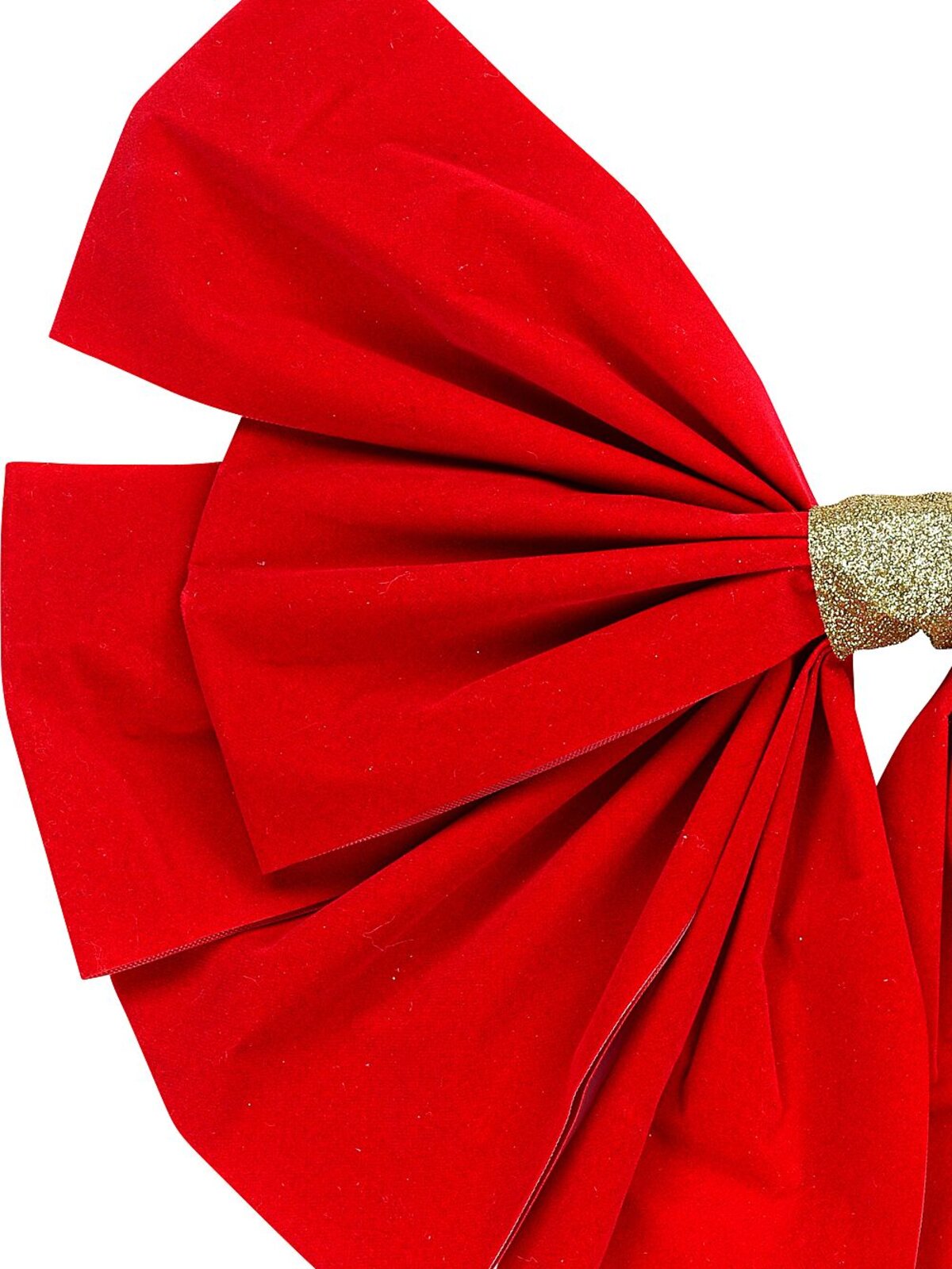 Red Felt Whimsical Monumental Front Door Bow & Ribbon | 55cm — image 3
