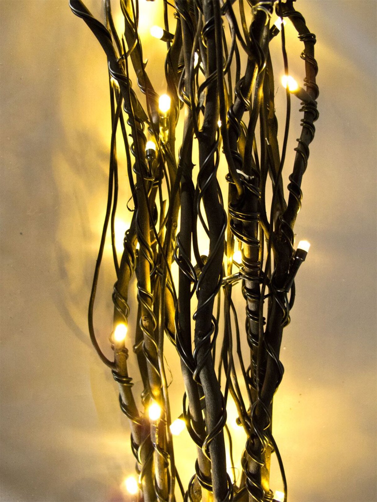 60 Warm White Led Lights On 10 Black Branches - 1m — image 2