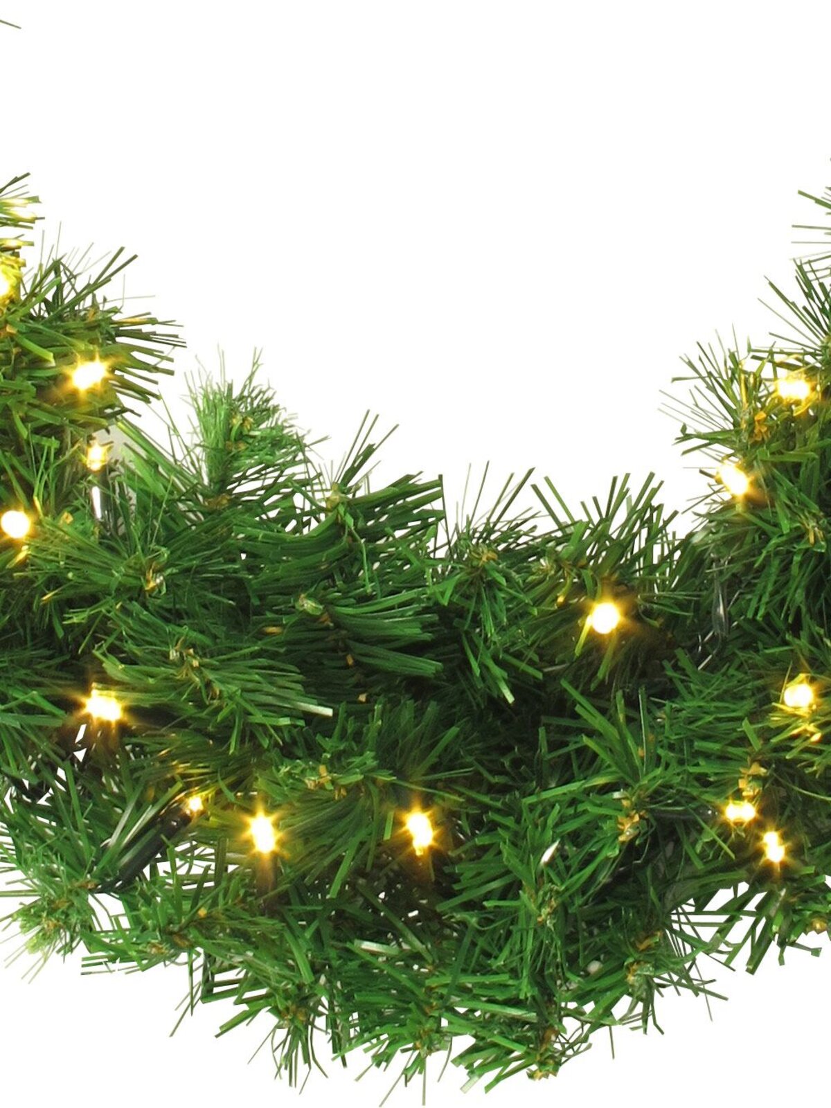 60 Warm White Lighting Connect LED Pine Wreath - 50cm