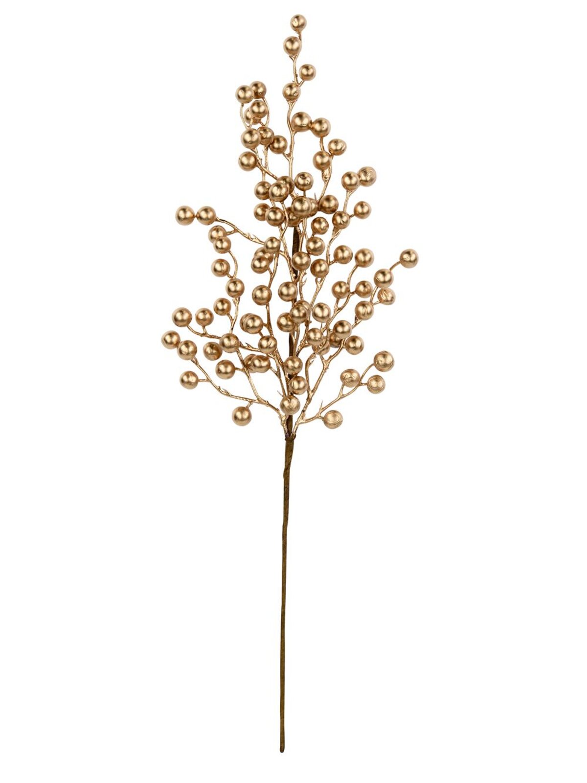 Matte Gold Berry Botanical Branch Long Christmas Stem | 60cm — image 3