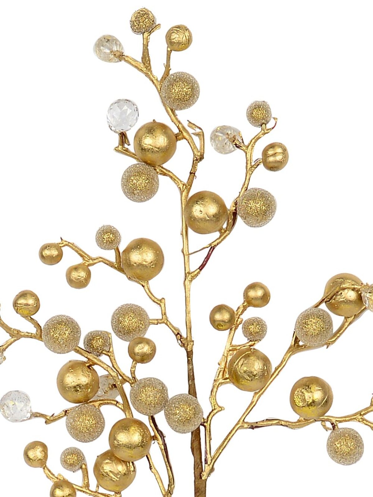 Bronze Beaded & Diamante Berry Long Christmas Stem | 61cm — image 4