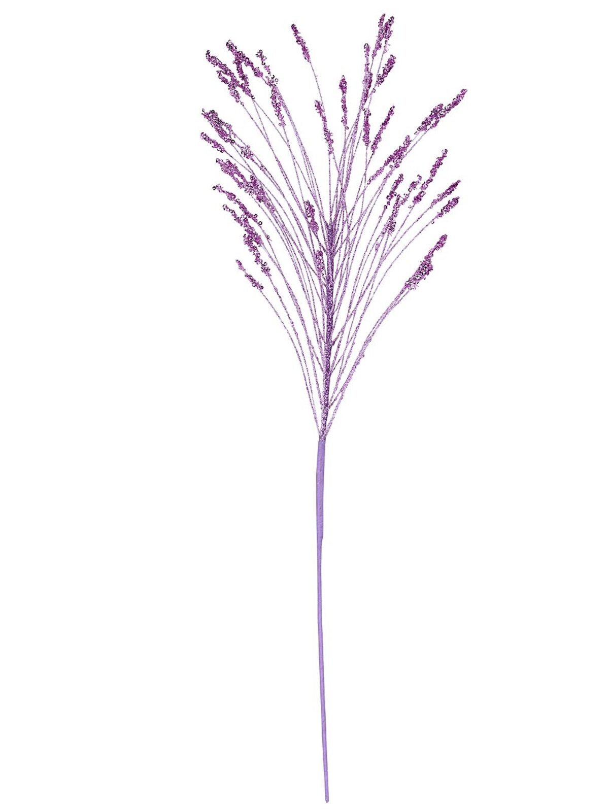 Light Orchid Lavender With Glitter & Sequins Long Christmas Stem | 63cm — image 3