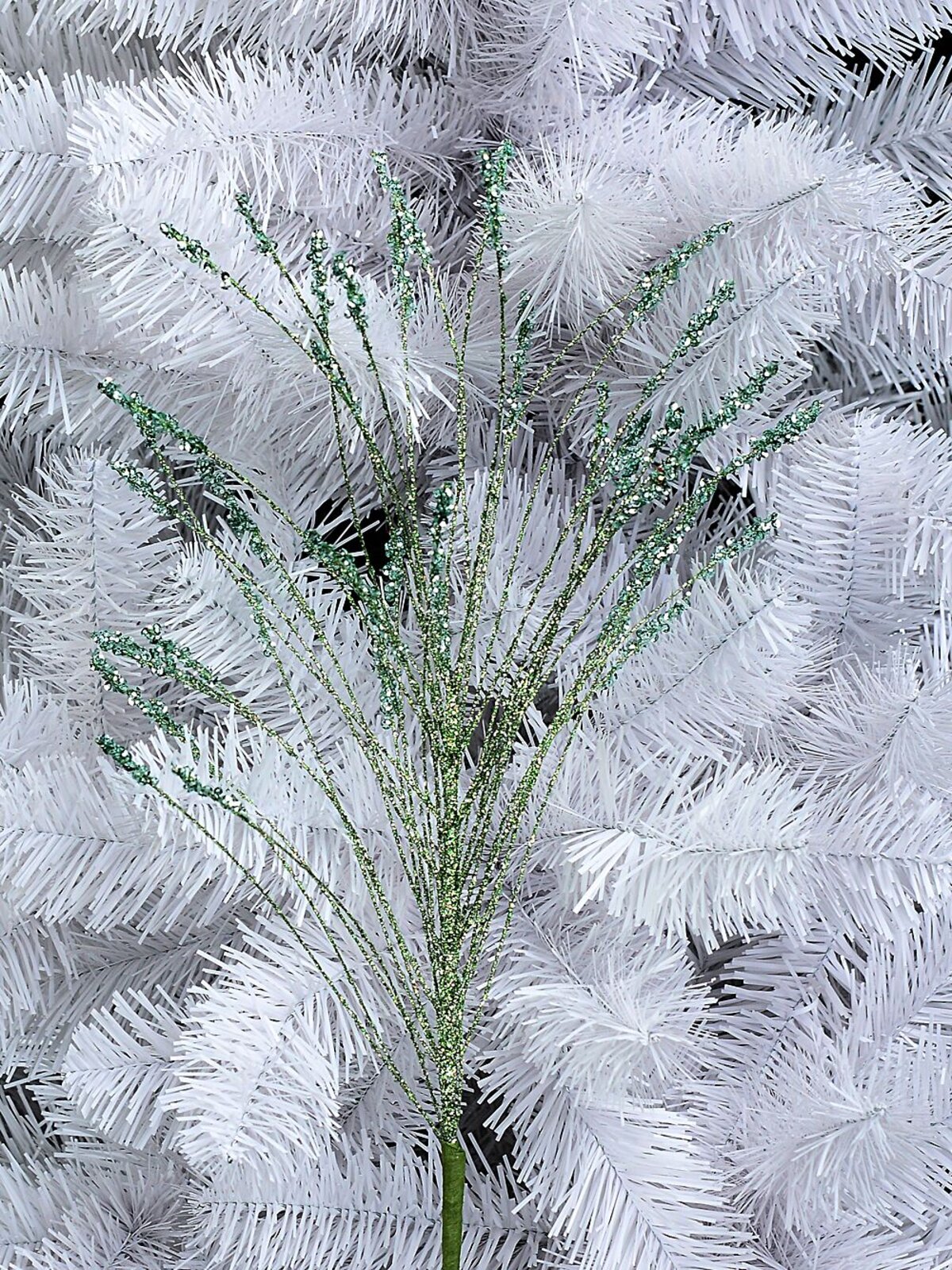 Mint Green Lavender With Glitter & Sequins Long Christmas Stem | 63cm — image 2
