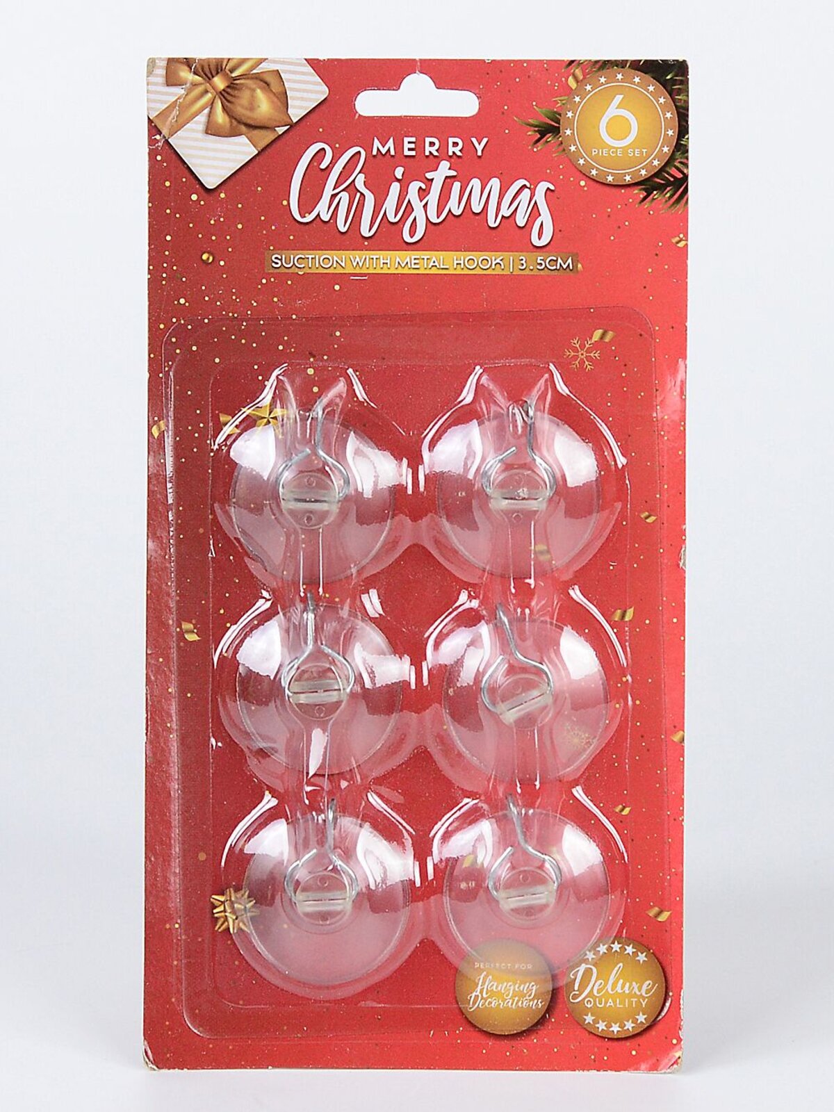 6x 35mm Reusable Suction Cups With Metal Hook Decorating Accessory — image 3