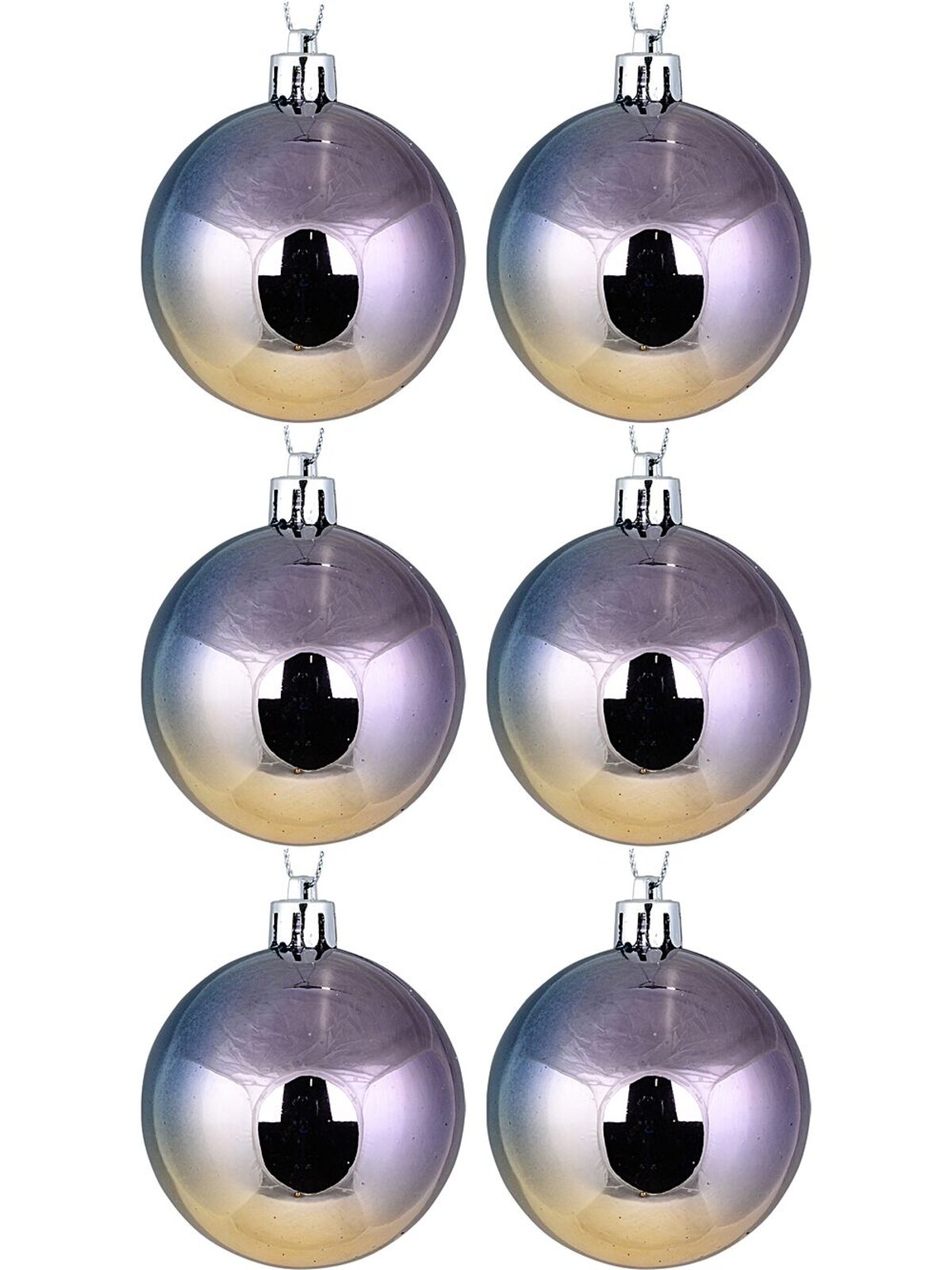 6x Lustrous Holographic Oil-Slick Rainbow Essential Baubles | 60mm — image 3