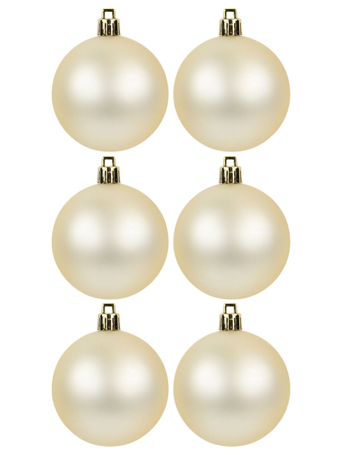 6x Lustrous Matte Champagne Essential Baubles | 60mm — image 3