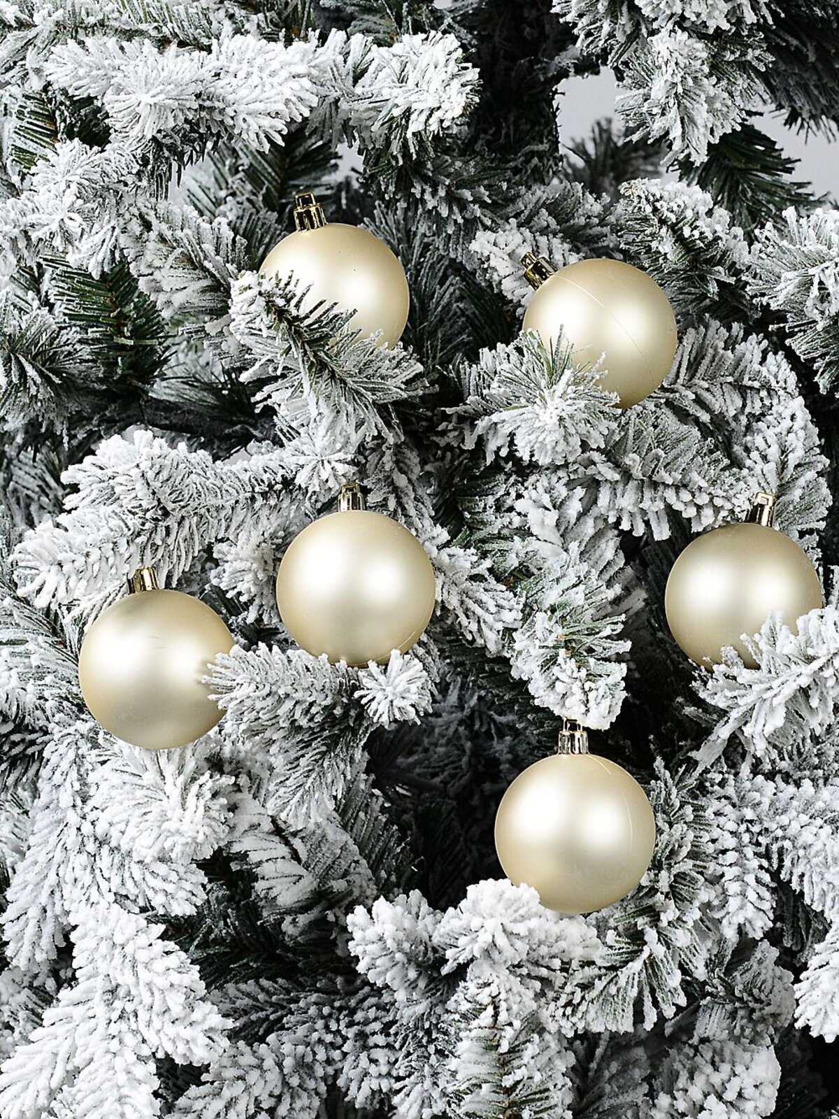 6x Lustrous Matte Champagne Essential Baubles | 60mm — image 2