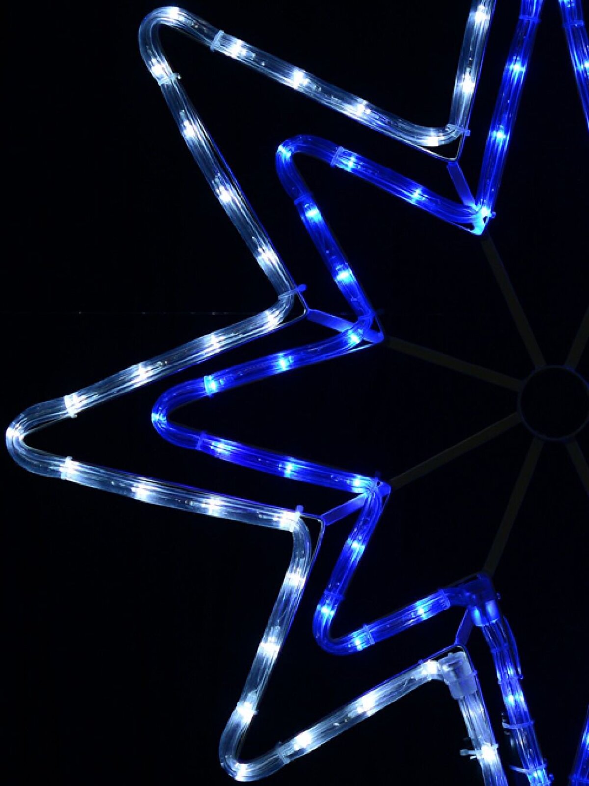 75cm Concentric Star Blue & Cool White LED Outdoor Rope Light Display — image 4