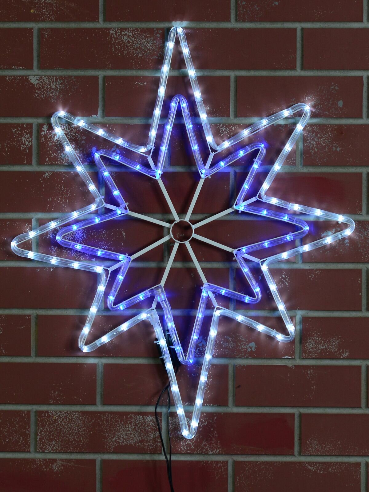 75cm Concentric Star Blue & Cool White LED Outdoor Rope Light Display — image 2