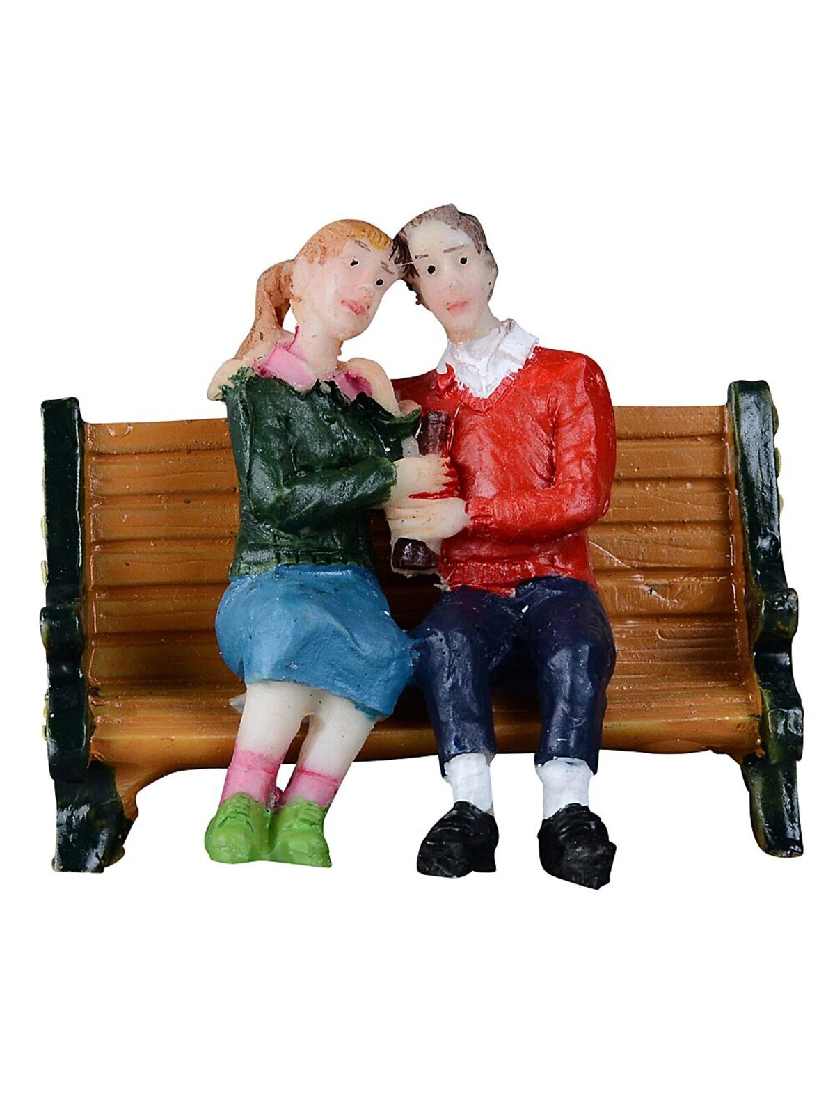 7x Santa & Family Park Village Scene | 10cm Tree — image 3