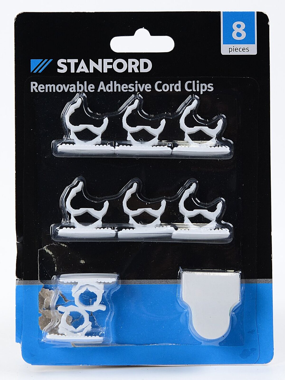 8x Adhesive Cable Cord Clips | Damage-Free Removable Wall Hooks — image 4