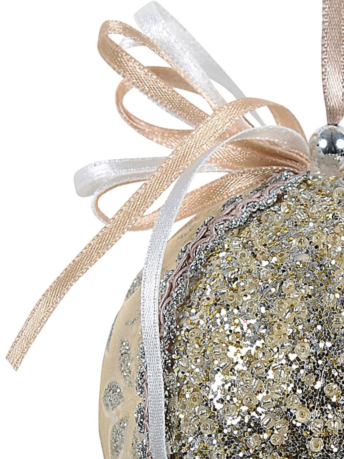 80mm Panel Pattern Decorated Bauble Christmas Tree Hanging Decoration — image 3