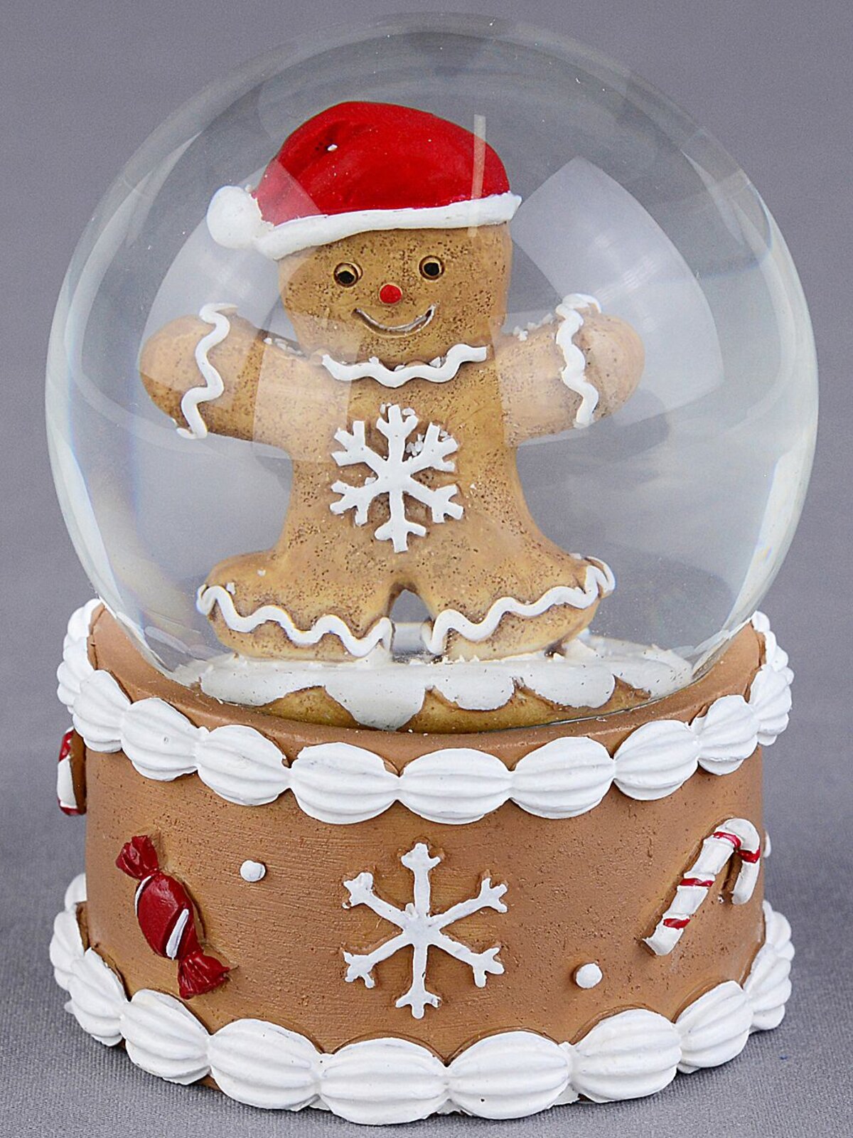 60mm Gingerbread Man Mini Christmas Waterball Snow Globe — image 4