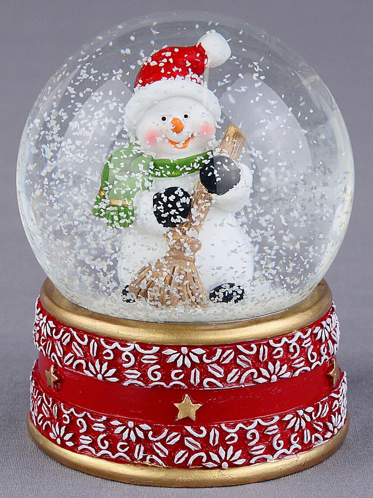 60mm Snowman Sweeper Mini Christmas Waterball Snow Globe — image 3