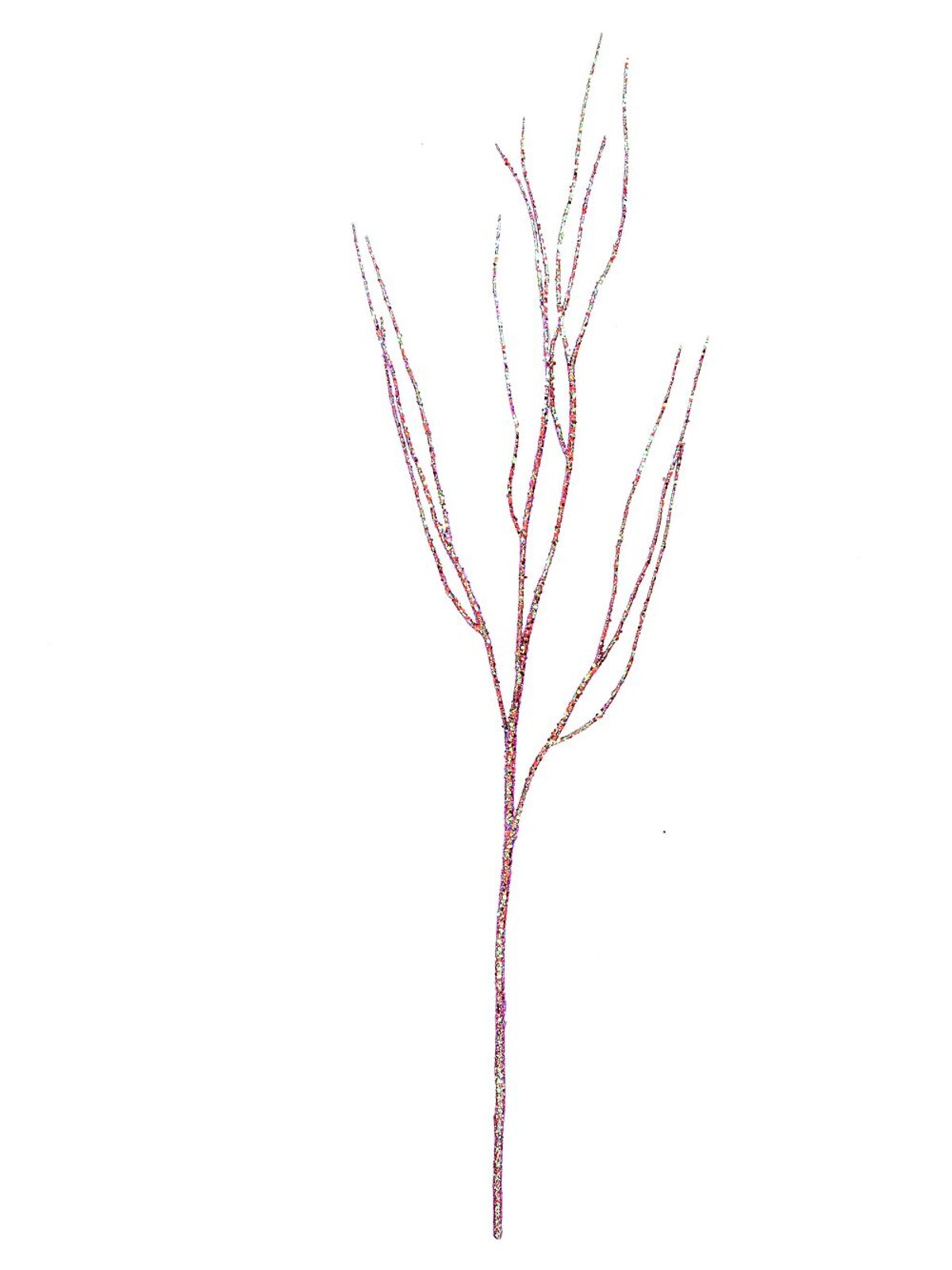 Pink Iridescent Glitter & Sequin Twig Spray Long Christmas Stem | 90cm — image 4