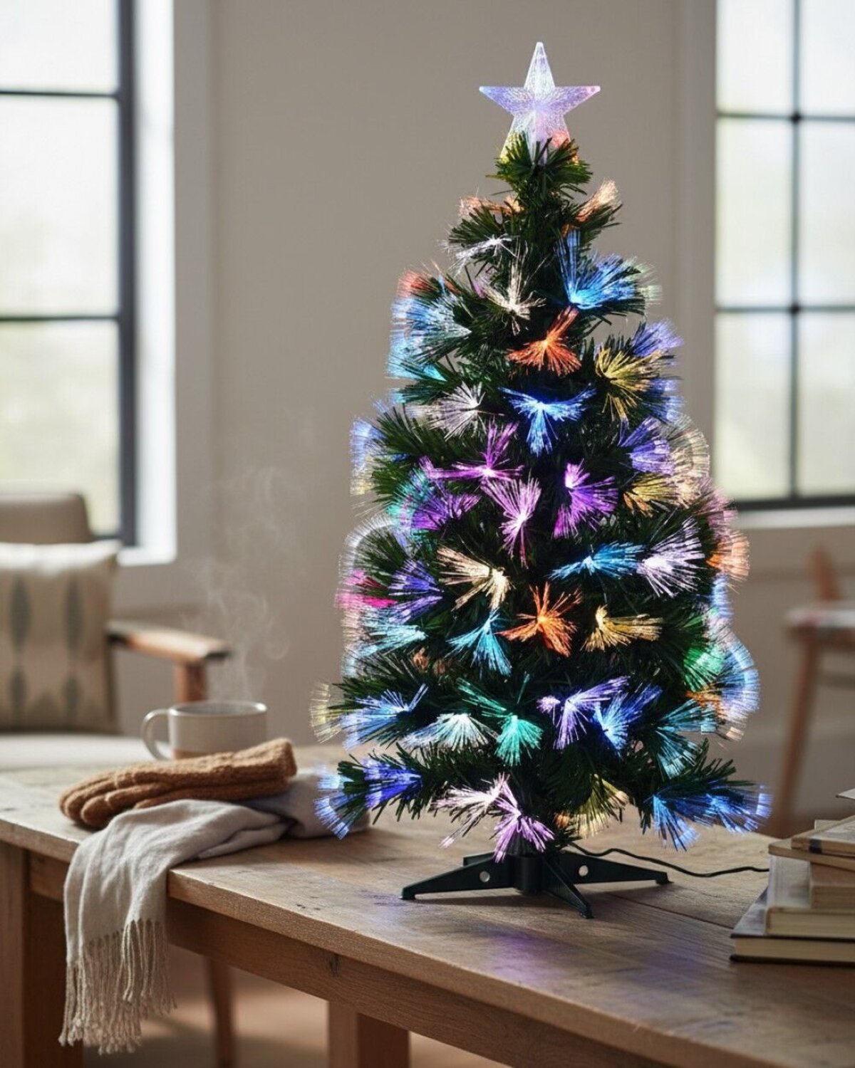 90cm Vivid Multi Colour Dynamic LED Fibre Optic Christmas Tree | 85 Tips — image 3