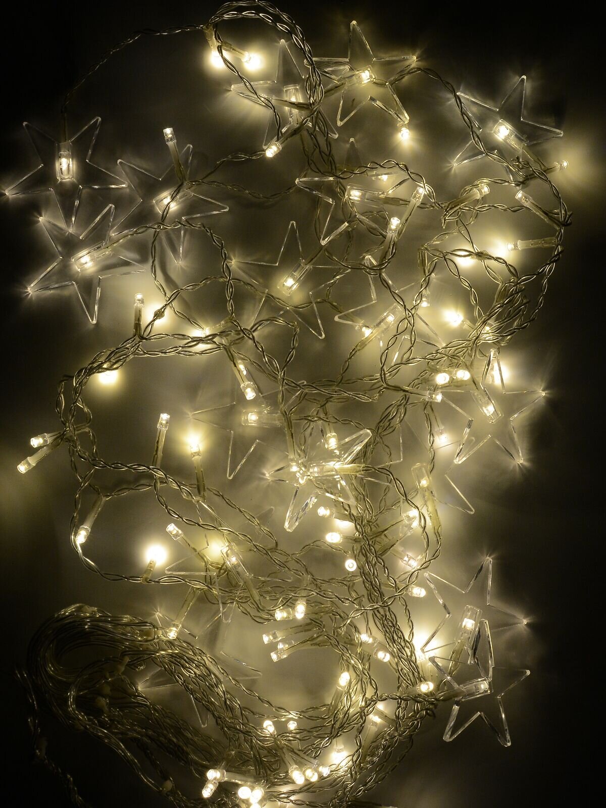 98 Warm White LED V-Shape Star Curtain Fairy Lights 8 Function | 1.5m — image 5