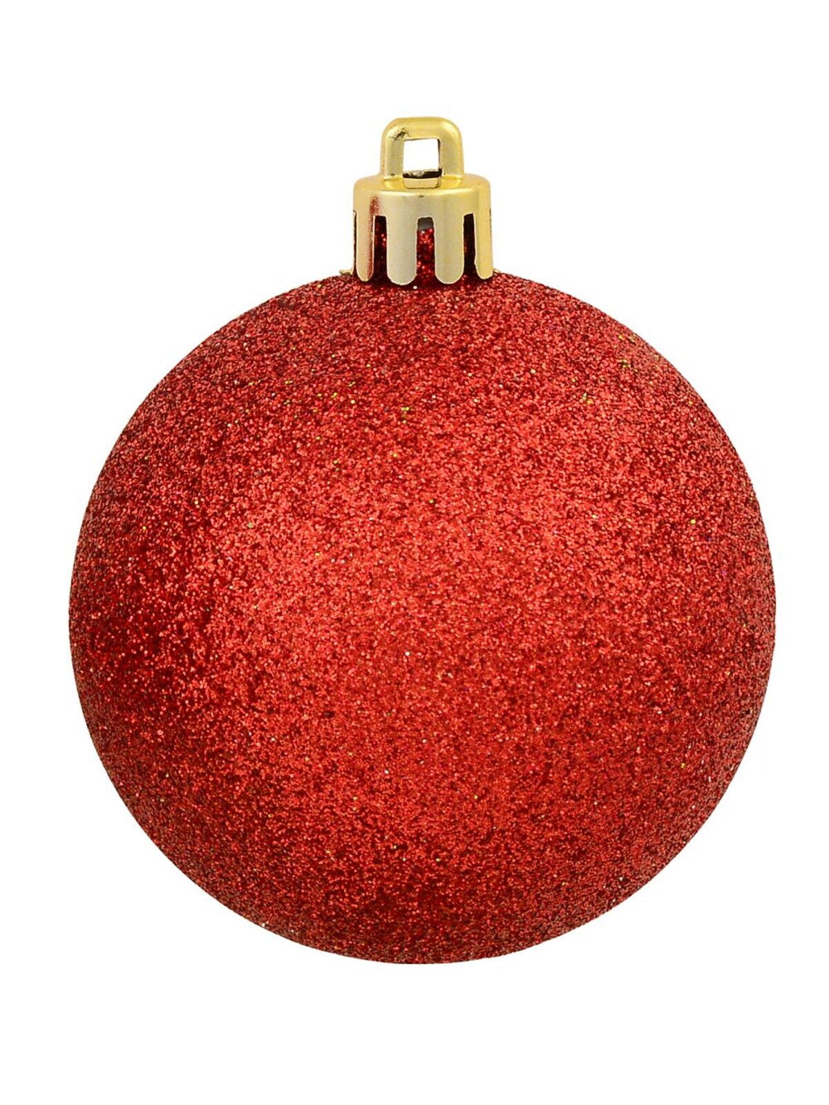 9x Timeless Red & Green Essential Ornate Glitter Ball Bauble Set | 60mm — image 4