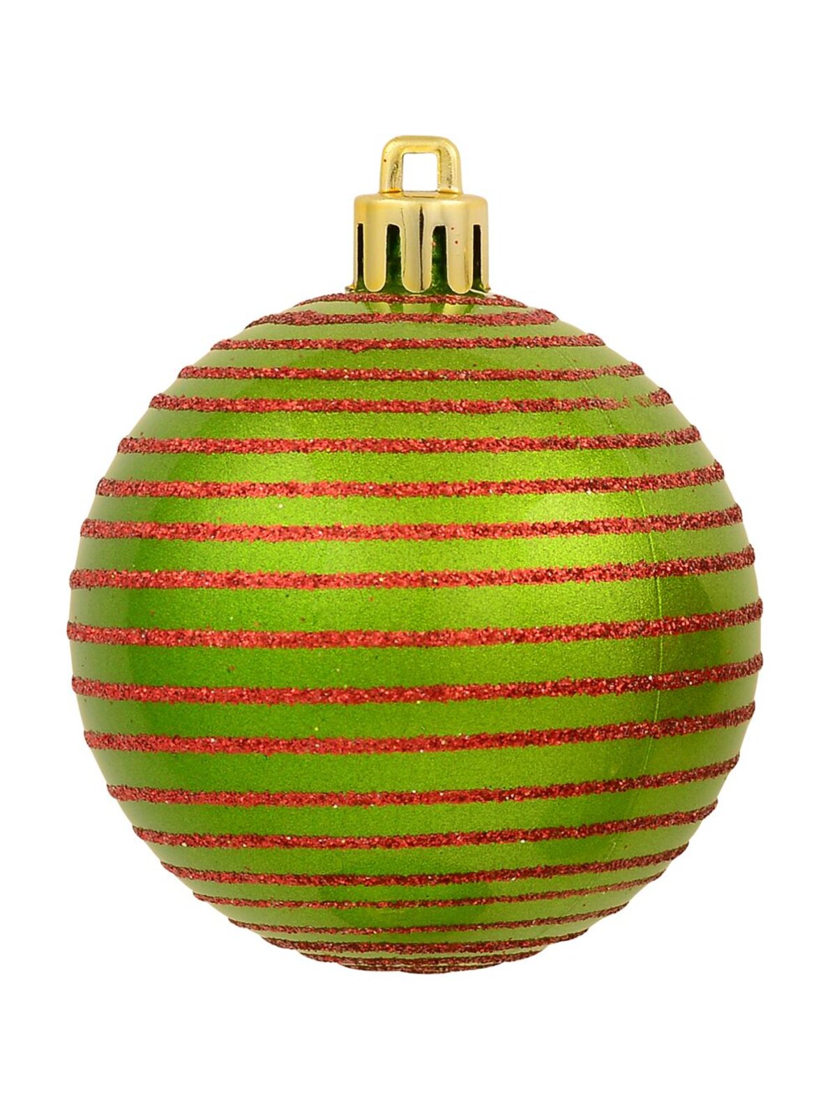 9x Timeless Red & Green Essential Ornate Glitter Ball Bauble Set | 60mm — image 10